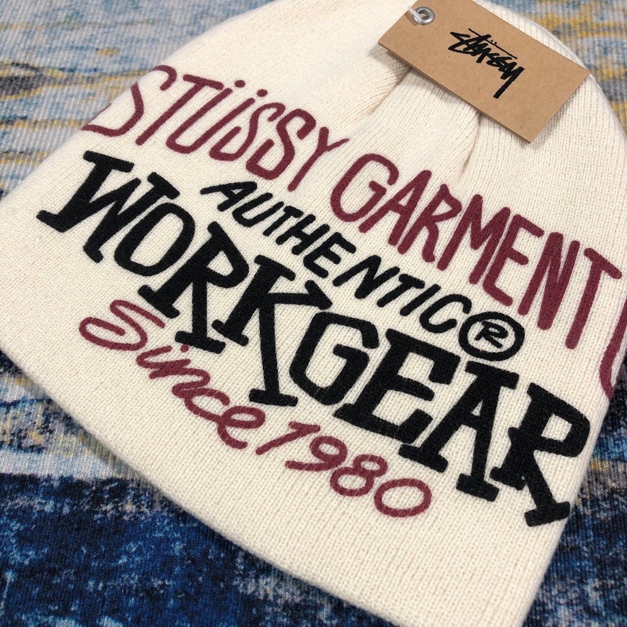 Stussy Stussy Workgear Print Skullcap Beanie Size ONE SIZE - 3 Thumbnail