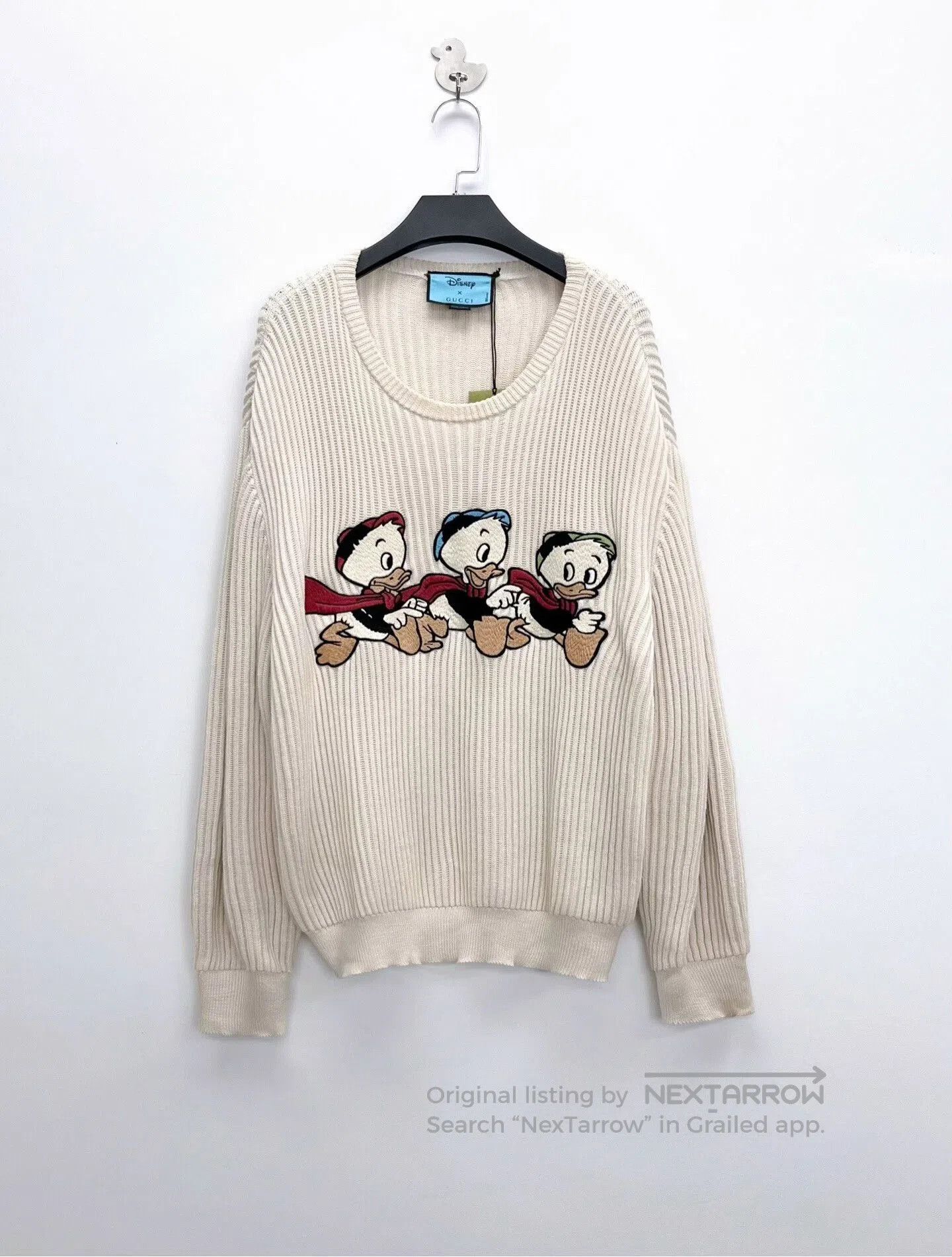 Gucci Gucci Ivory Donald Duck Knit Sweater. Size US XXL / EU 58 / 5 - 1 Thumbnail