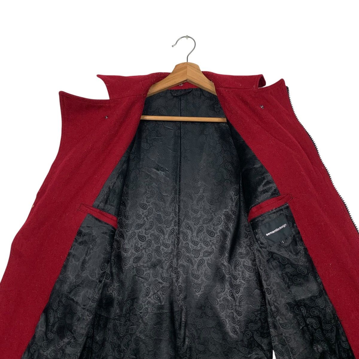 semanticdesign SEMANTIC DESIGN Asymmetrical Double Collar Jacket #2173-C96 Size US L / EU 52-54 / 3 - 12 Thumbnail