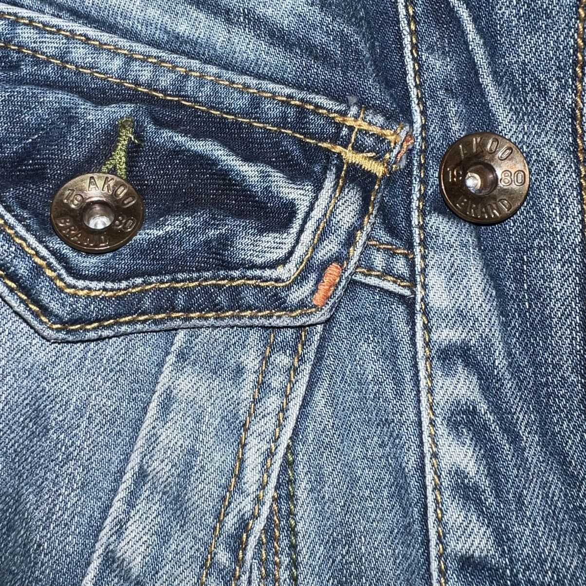 AKOO AKOO Stone Wash Studded Western Denim Vest Size US L / EU 52-54 / 3 - 6 Thumbnail
