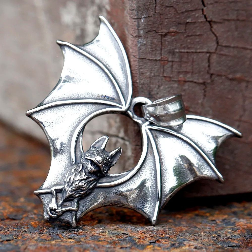 Jewelry Bat Pendant Detailed Necklace Size ONE SIZE - 3 Thumbnail