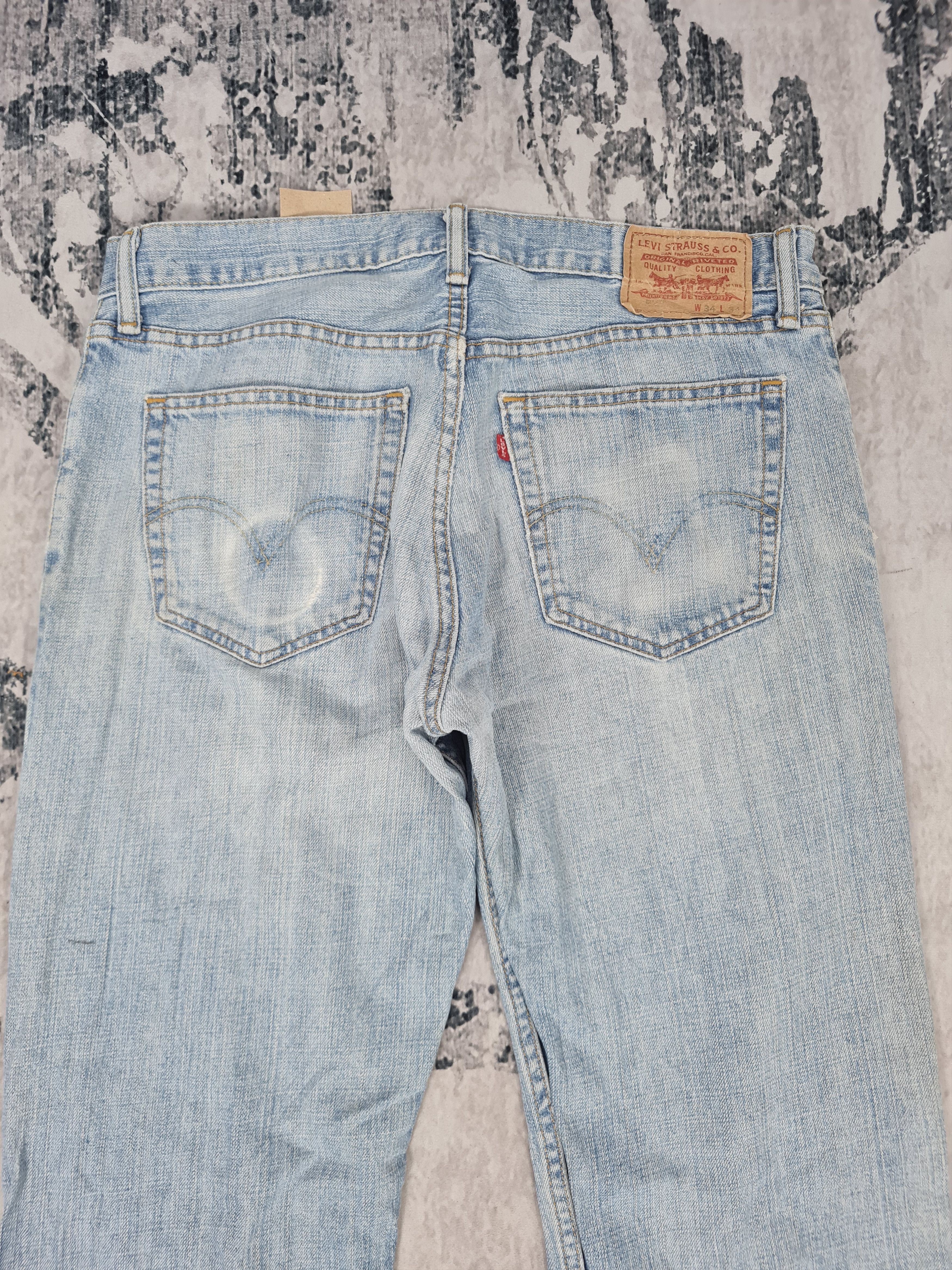 Levi's Vtg LEVIS 527 Bootcut Ripped Light Blue L0357 Size 35X34 Size US 35 - 10 Thumbnail