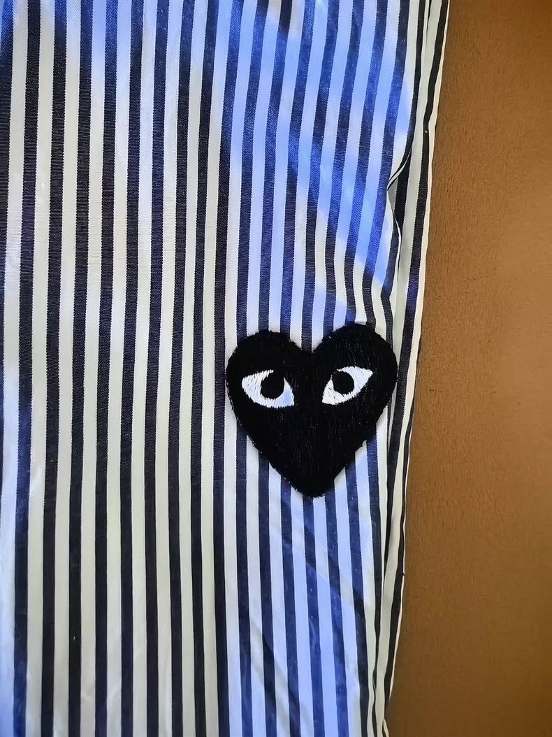 Comme des Garcons Comme Des Garcons Striped Black Heart Shirt Size XS / US 0-2 / IT 36-38 - 5 Thumbnail