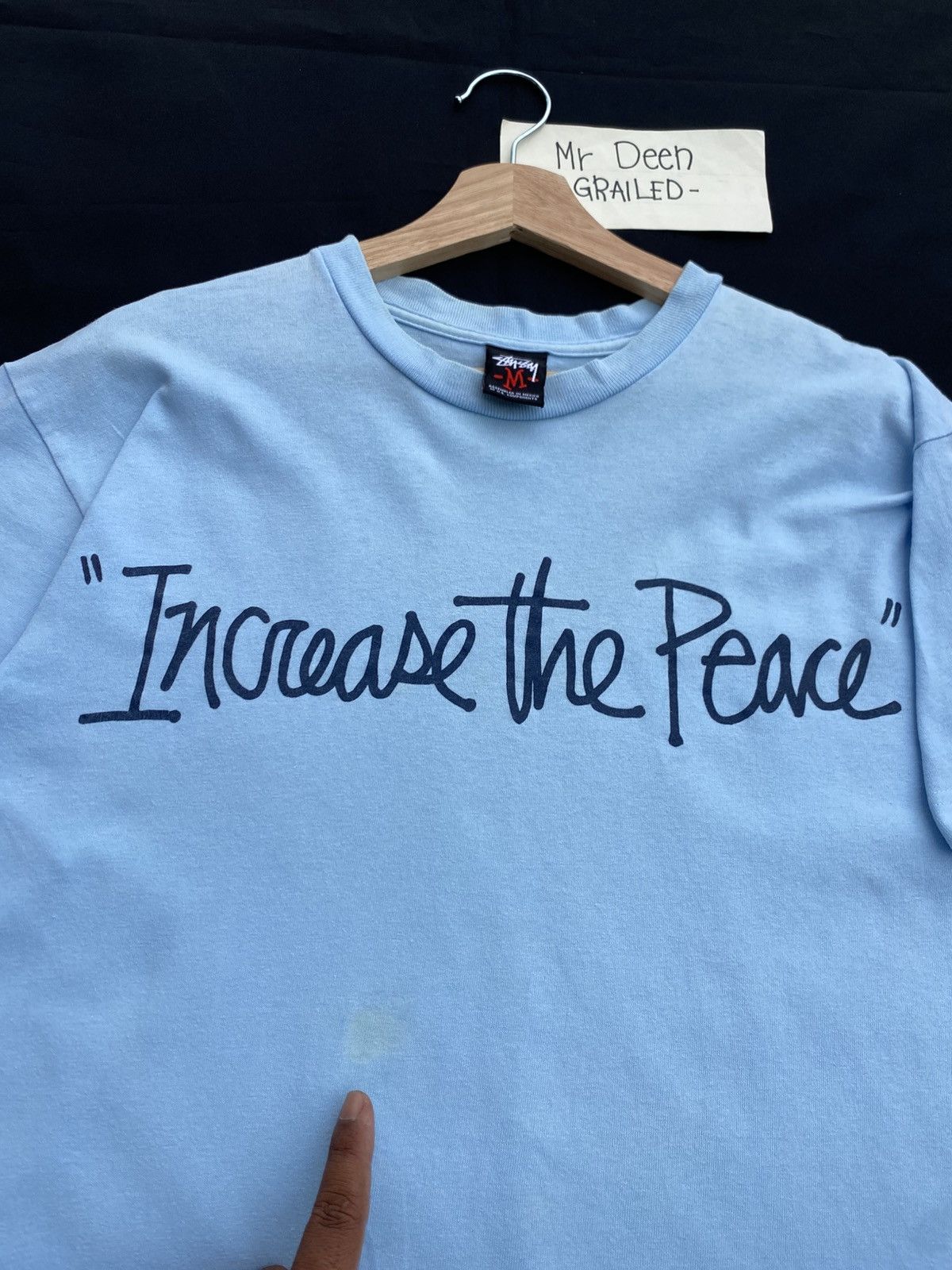 Stussy Rare Vintage Stussy "Increase the Peace " Tshirt Size US M / EU 48-50 / 2 - 14 Thumbnail