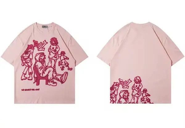 Japanese Brand Streetwear Funny Anime Cartoon Graphic Oversized T-Shirt y2k Size US M / EU 48-50 / 2 - 4 Thumbnail