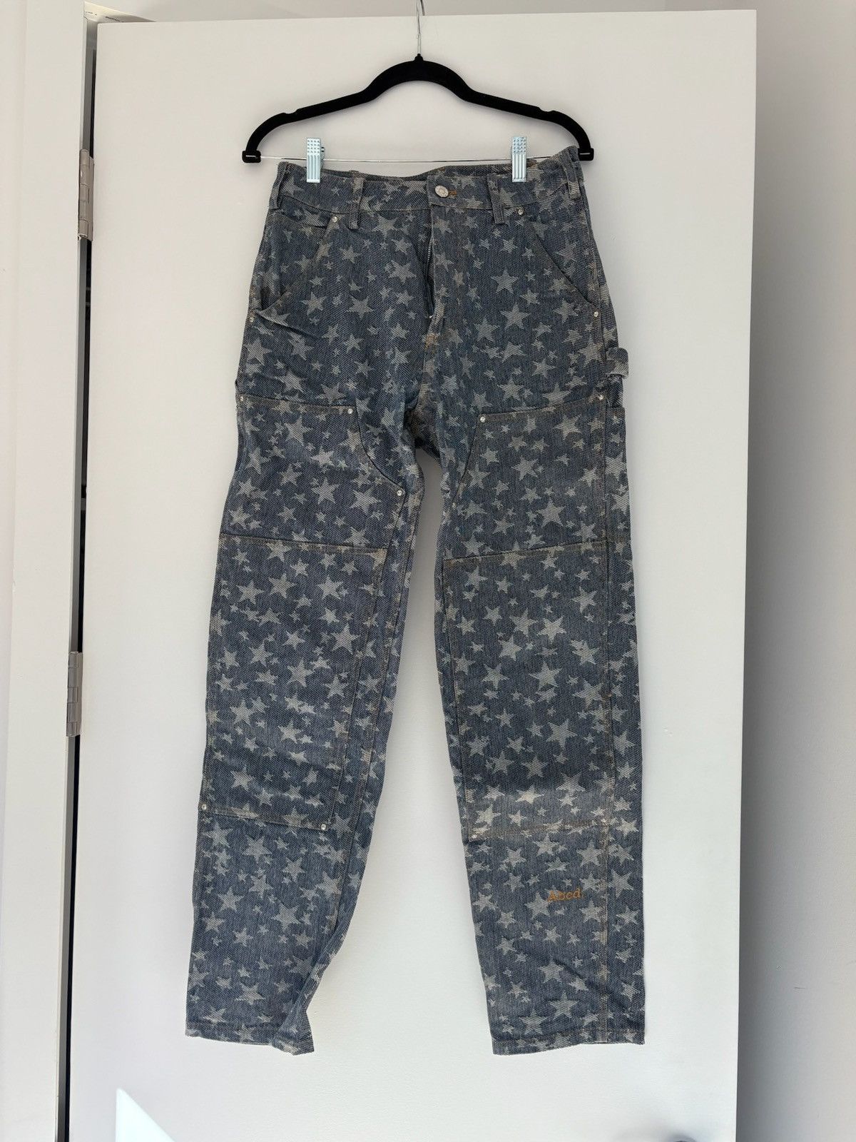 Advisory Board Crystals Abcd. Crystal Rivet double knee denim Size US 30 / EU 46 - 1 Thumbnail
