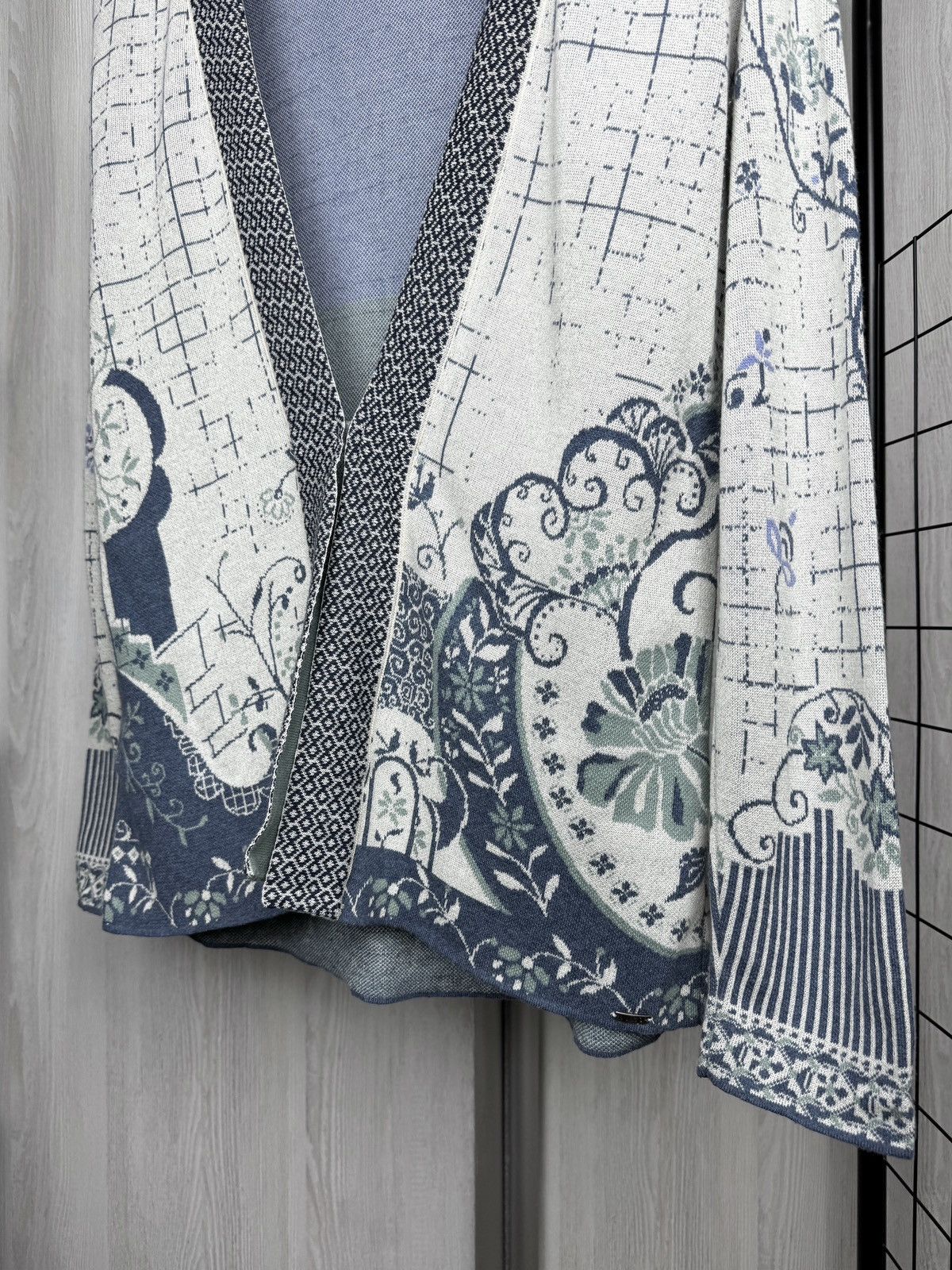Other Ivko grey/blue floral abstract pattern cardigan Size XL / US 12-14 / IT 48-50 - 7 Thumbnail