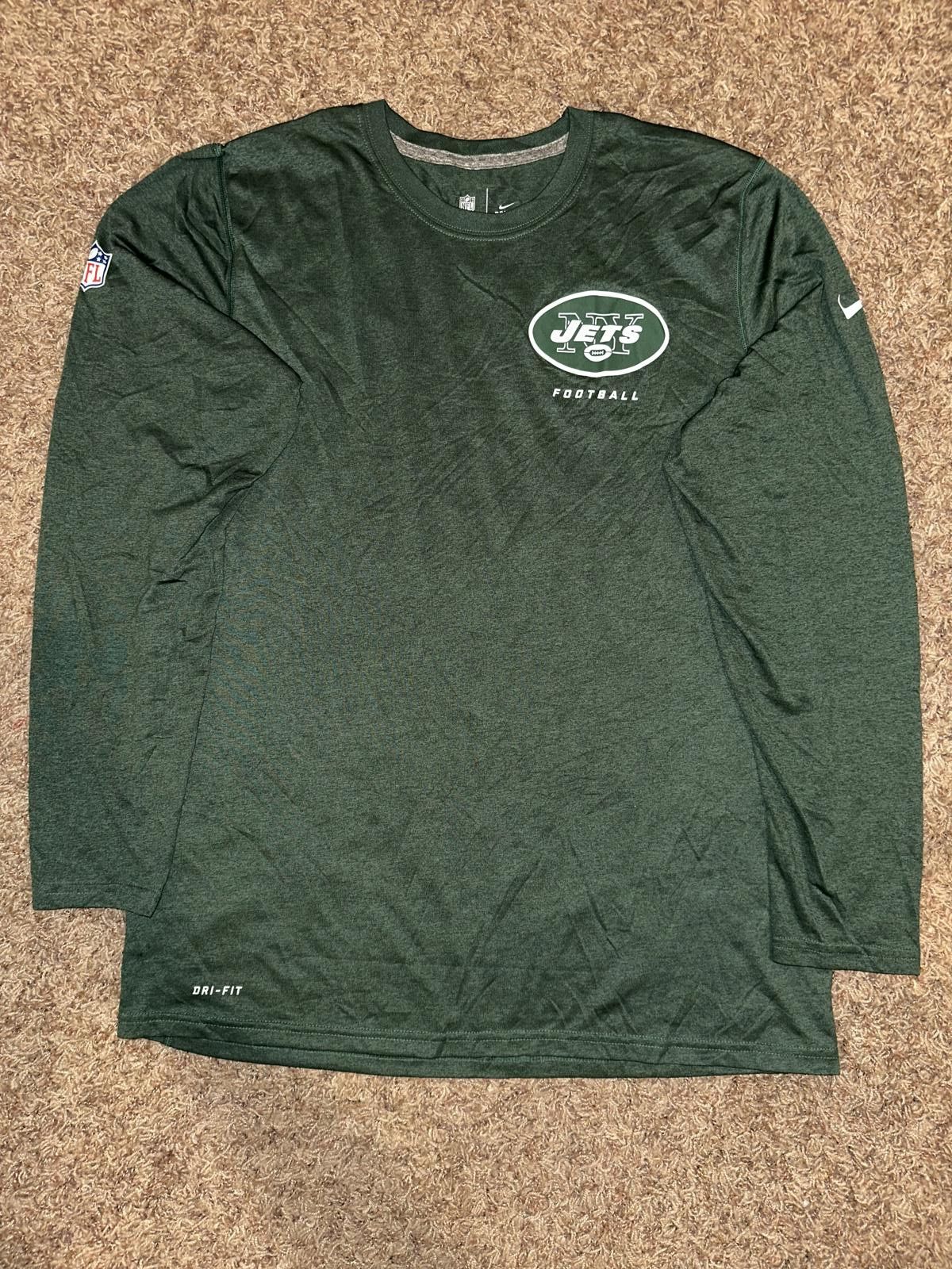 Nike Vintage New York Jets Men's Nike Dri-Fit Team Issue L/S Performance T-Shirt Size US L / EU 52-54 / 3 - 1 Thumbnail
