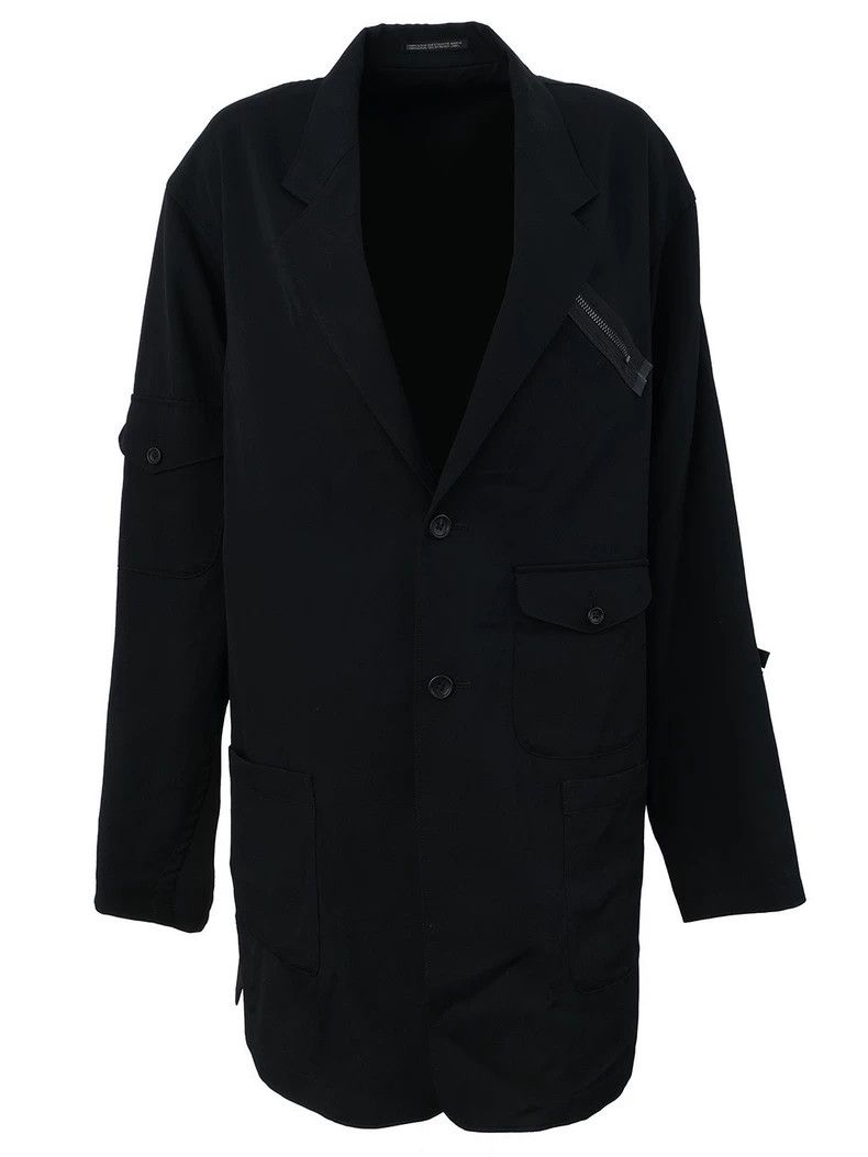 Yohji Yamamoto YOHJI YAMAMOTO Black Wool Coat Size US XS / EU 42 / 0 - 1 Thumbnail