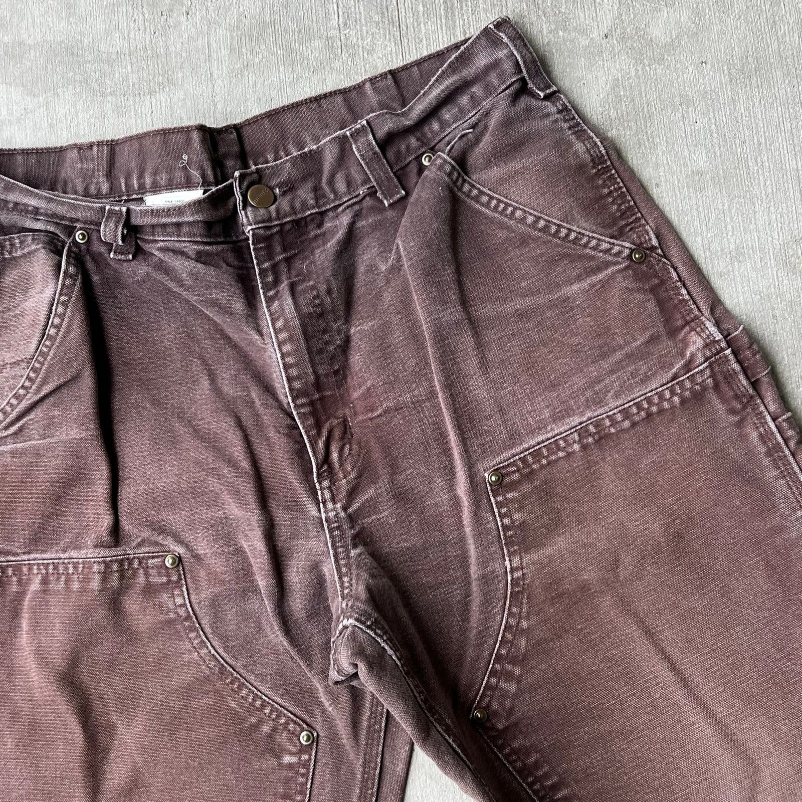 Carhartt × Vintage Carhartt faded brown double knee work wear carpenter pants Size US 32 / EU 48 - 6 Thumbnail