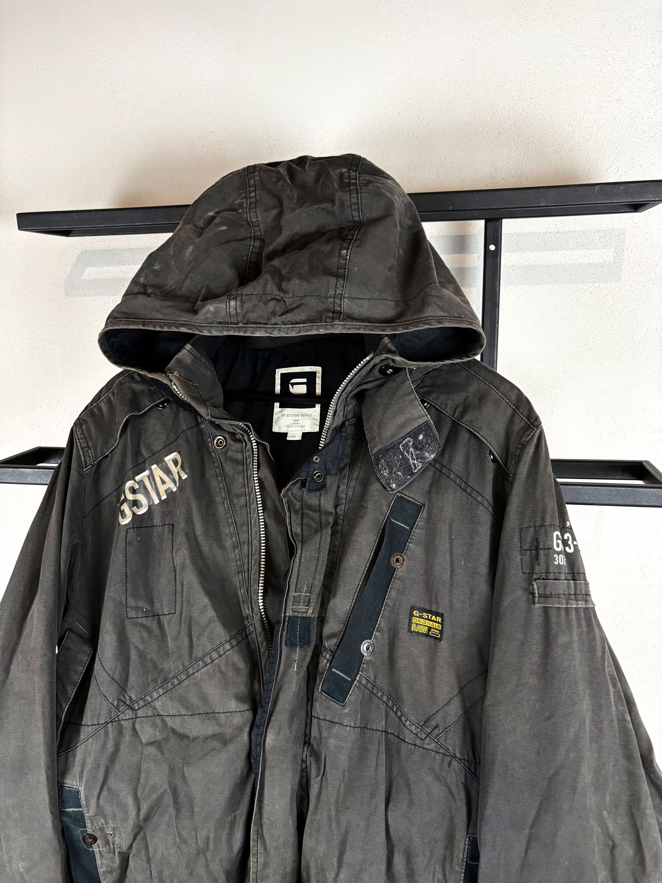 G-Star G Star Raw Hooded Jacket Military Techwear Y2K Streetwear Size US L / EU 52-54 / 3 - 3 Thumbnail