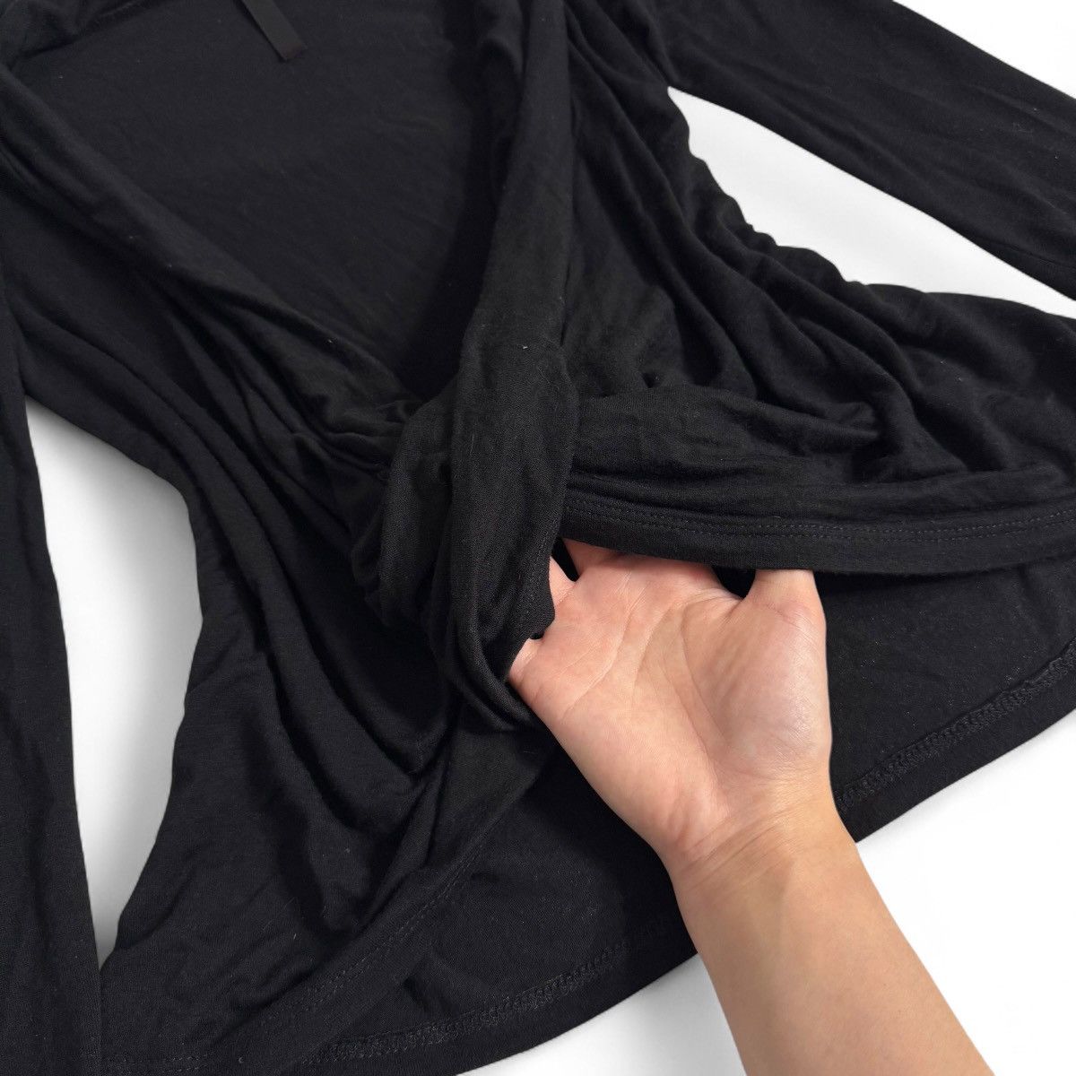 Other Y2K Black Criss Cross Draped Front Wrap Top Size S / US 4 / IT 40 - 2 Thumbnail