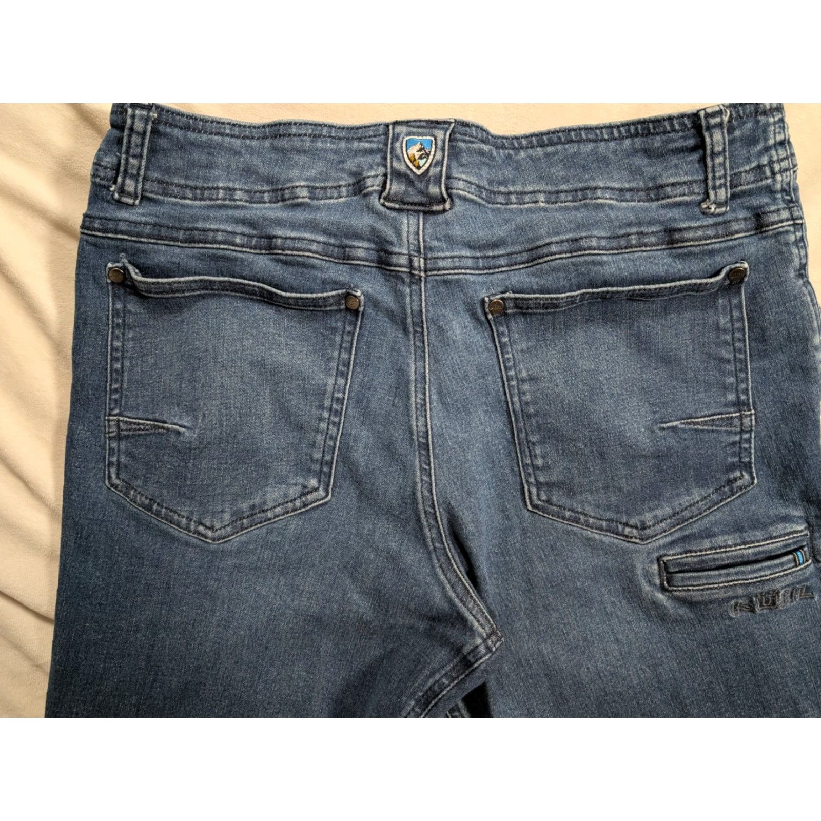 Denime KUHL Denim Jeans Mens 30x30 Indigo Dye Denim Blue Style 5200 Straight 5-Pocket Logo Baggy N/A Size US 34 / EU 50 - 6 Thumbnail