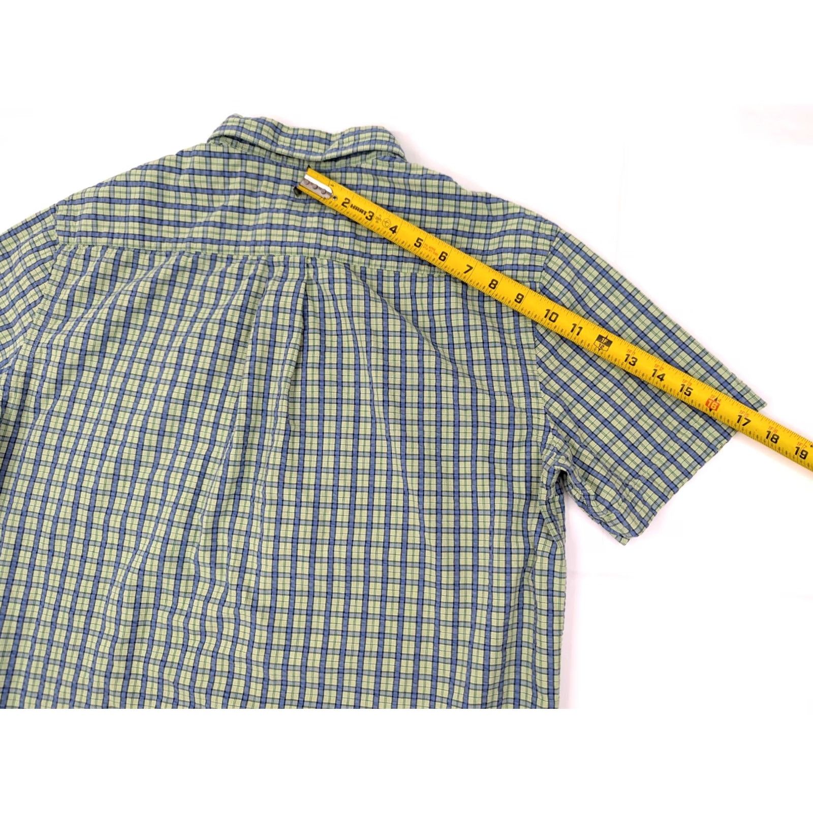 Abercrombie & Fitch Abercrombie & Fitch Button-Up Shirt Mens M Green Blue Plaid Seersucker Short Sleeve Casual Vintage: No Size US M / EU 48-50 / 2 - 8 Thumbnail