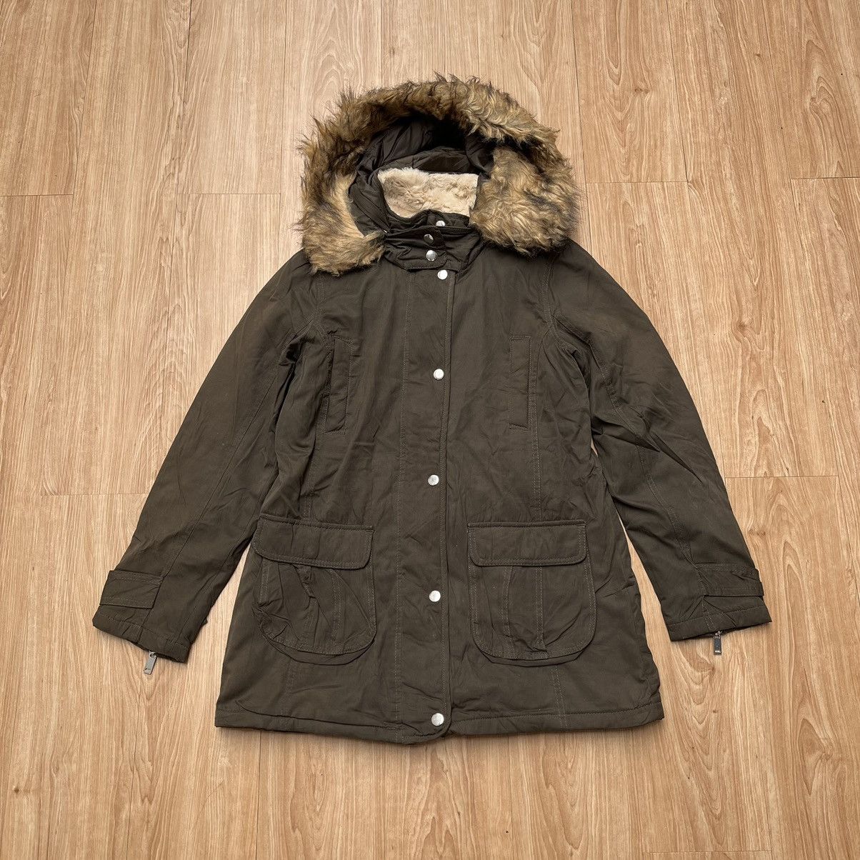 Forever 21 2000S Forever 21 Fur & Faux Jacket LGB Style Size S / US 4 / IT 40 - 1 Thumbnail