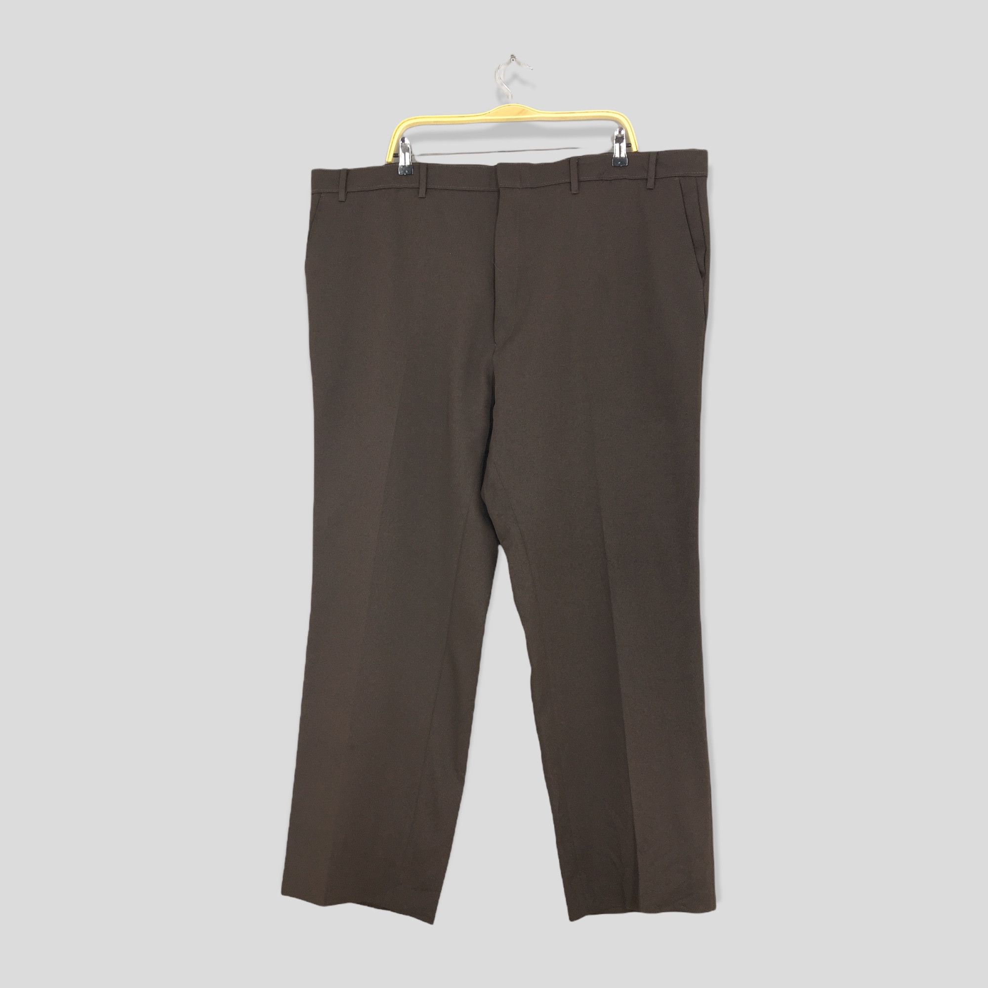 image of Levis Size 46X31 Levi's Action Slacks Sta-Prest Polyester Pants in Brown, Men's