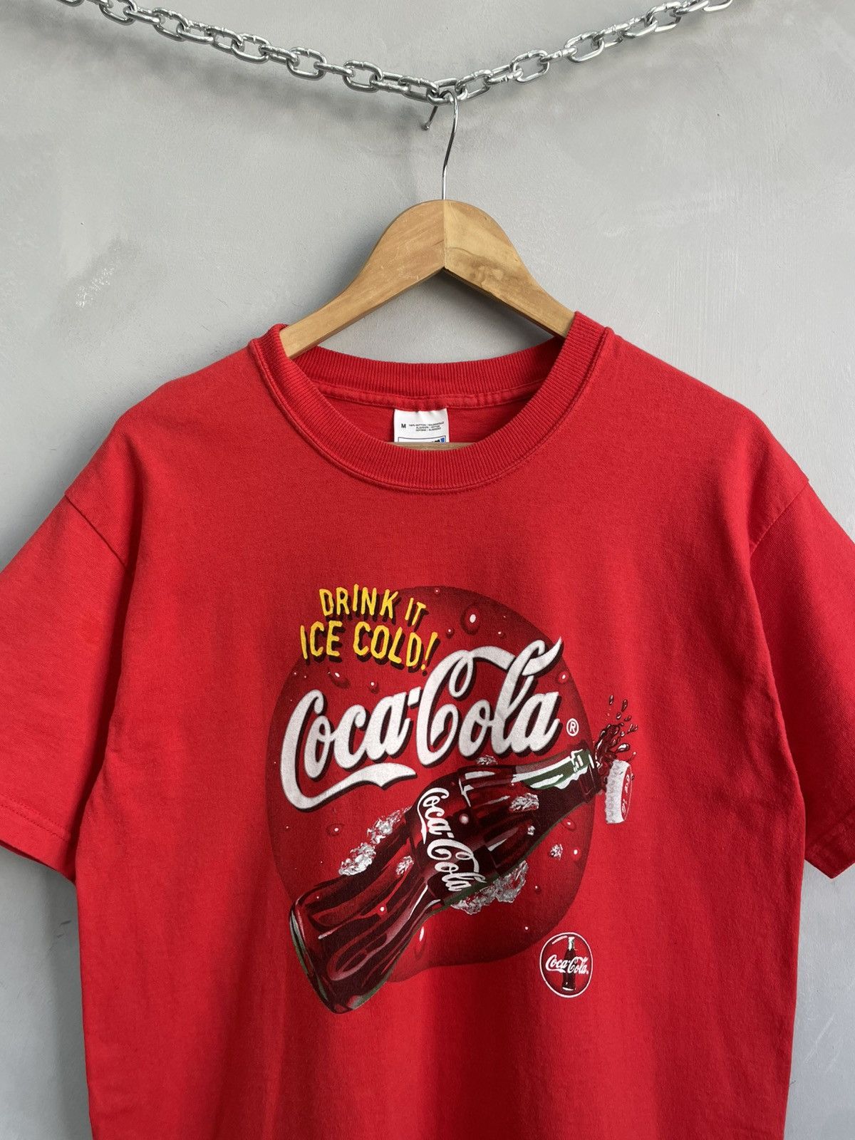 Coca Cola Vintage blank screen stars Coca-Cola funny t shirt 90s Size US M / EU 48-50 / 2 - 2 Thumbnail