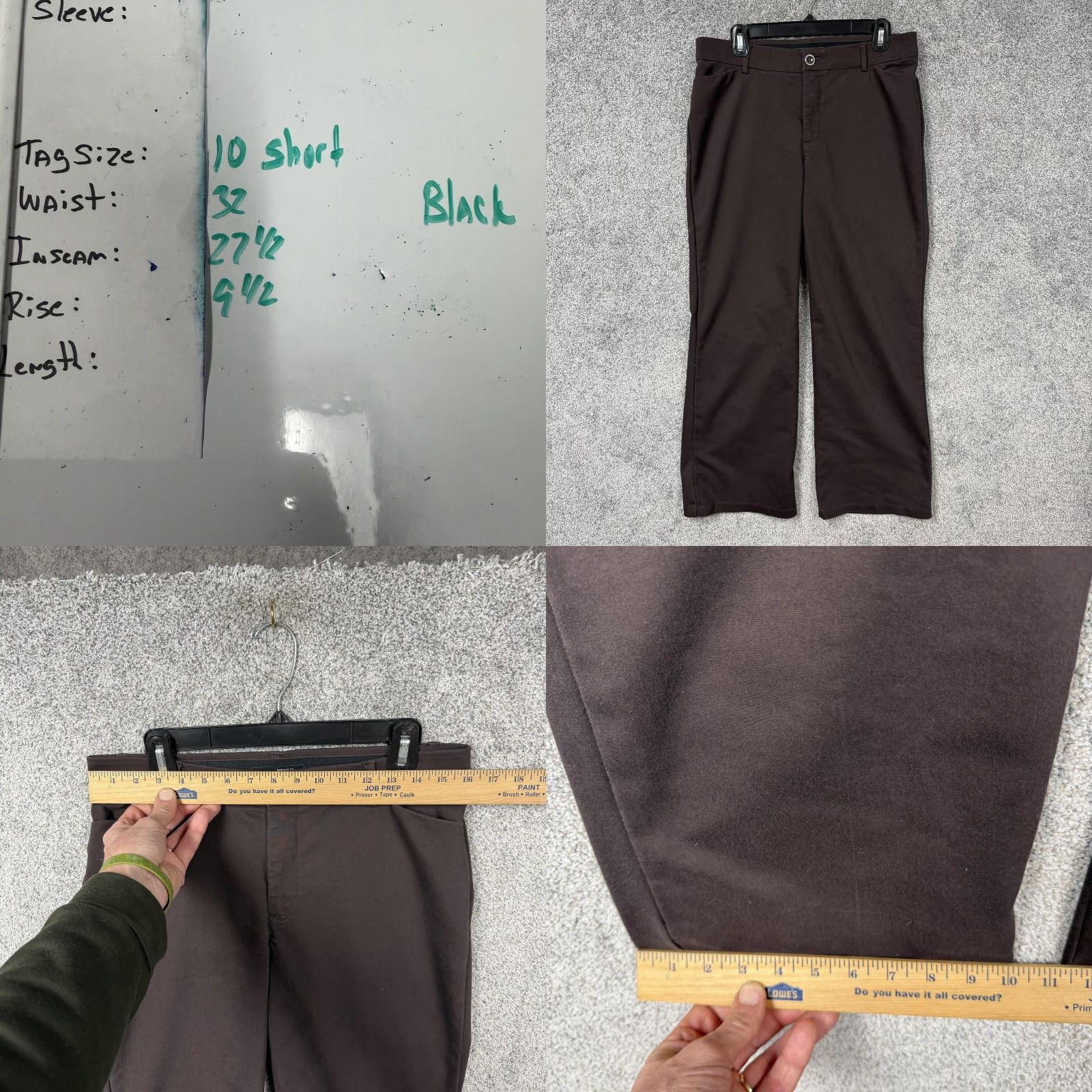Lee Lee Flex Motion Trouser Pants Womens 10 Short Lot 2 Black Brown Corporate Core Size 32" / US 10 / IT 46 - 9 Thumbnail