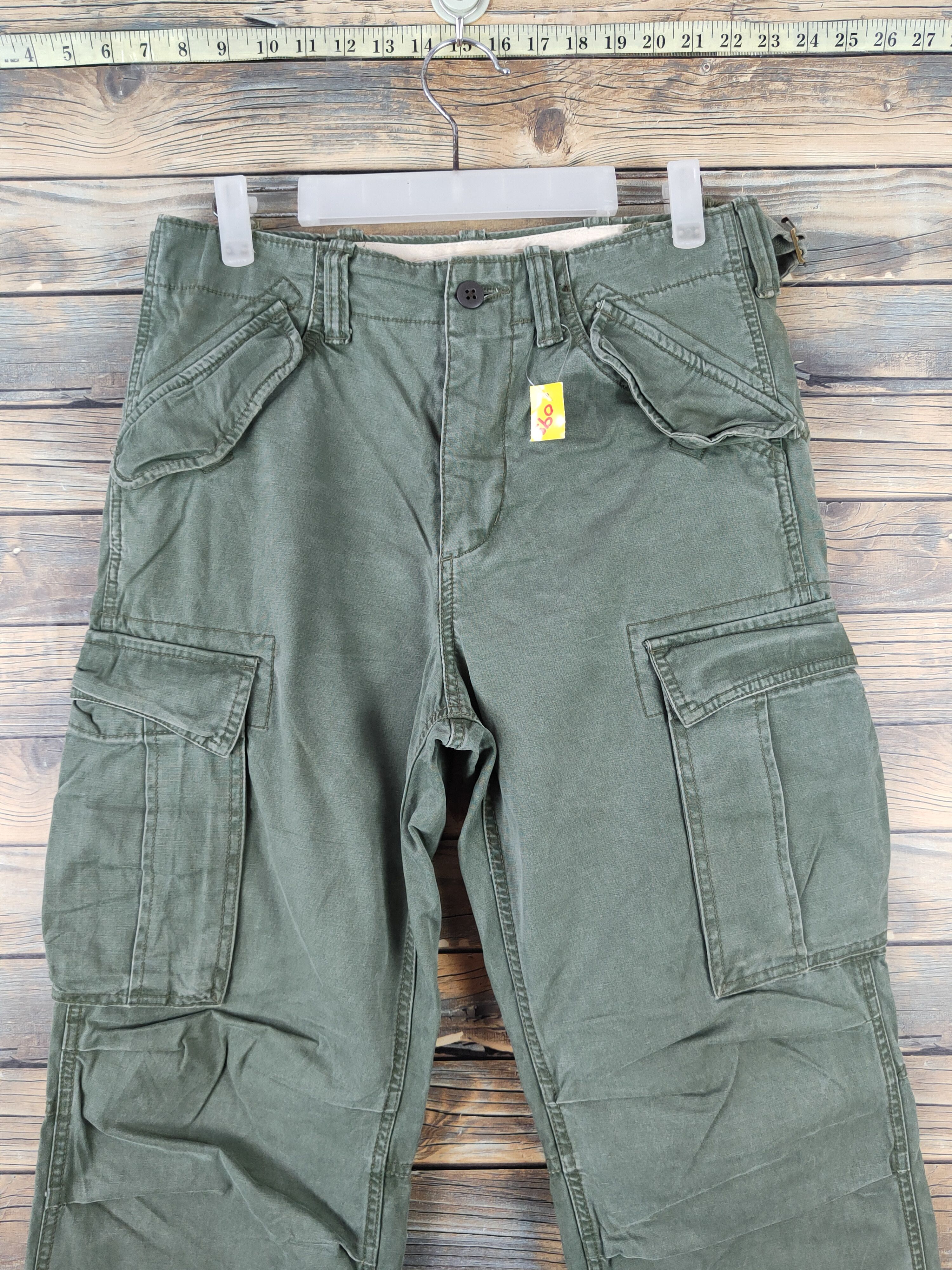 Japanese Brand DL Gap Green Multipocket Tactical Cargo Pants #093 Size US 29 - 2 Thumbnail