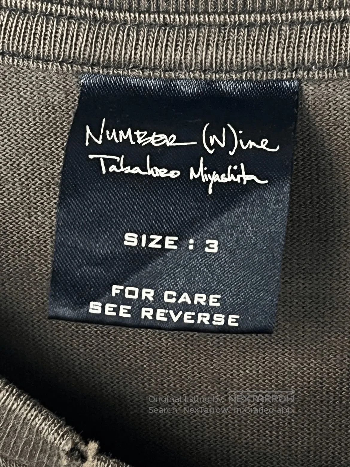 Number (N)ine Sz 3 Number Nine Son of beach Distressed Tee. Size US L / EU 52-54 / 3 - 2 Thumbnail