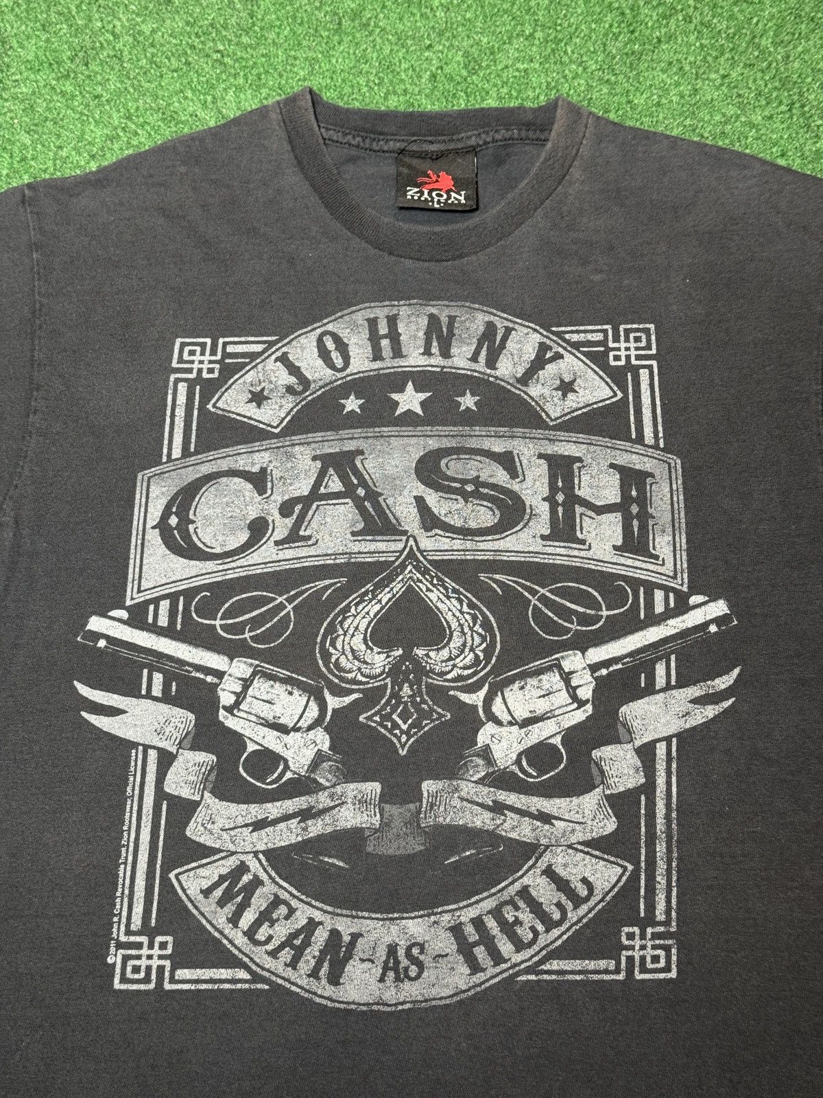 Zion Rootswear Johnny Cash Zion Music Y2K Faded Man In Black Large T Shirt Size US L / EU 52-54 / 3 - 2 Thumbnail