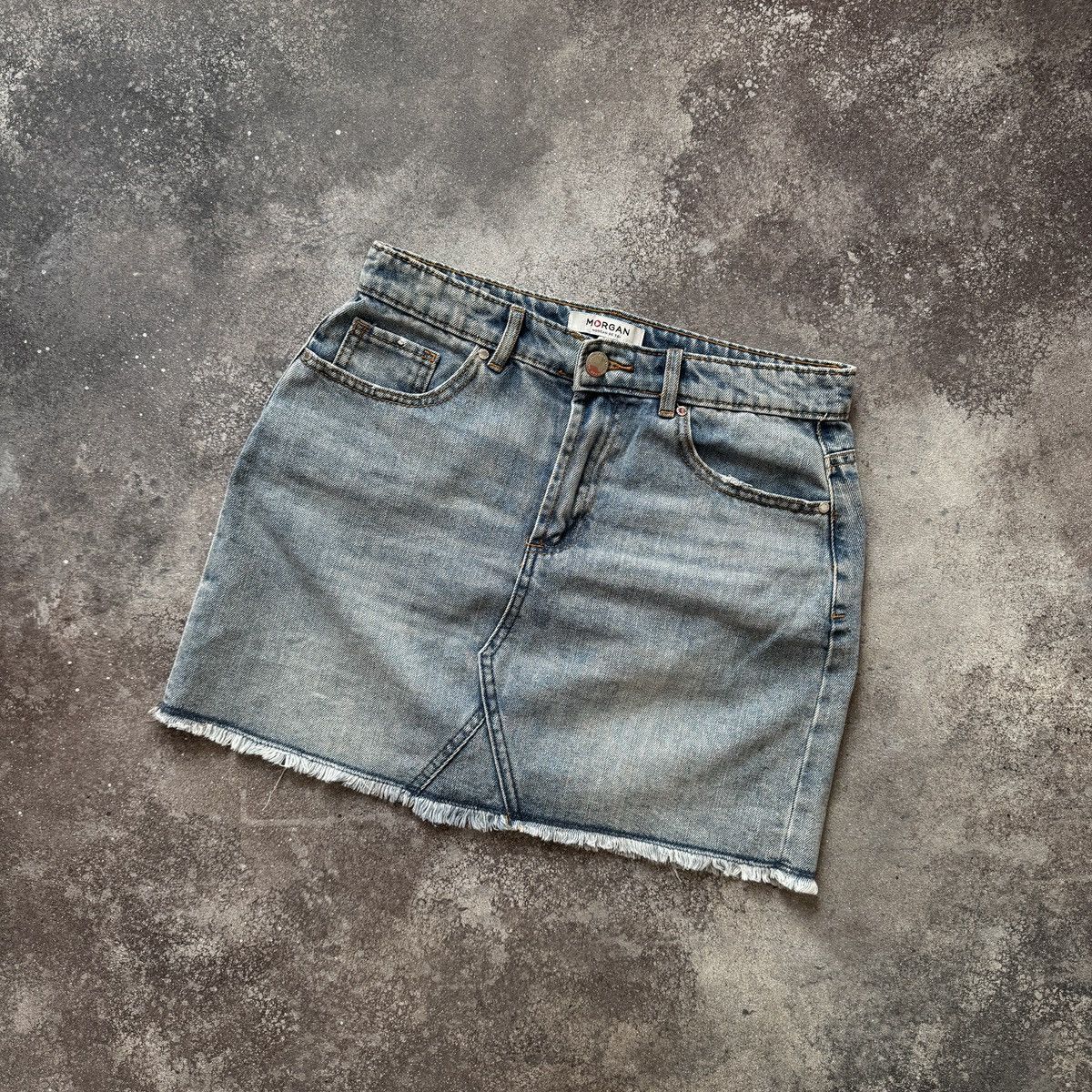 Morgan De Toi Morgan de Toi Vintage Sexy Y2K Asymmetric Denim Mini Skirt Size 27" / US 4 / IT 40 - 9 Thumbnail