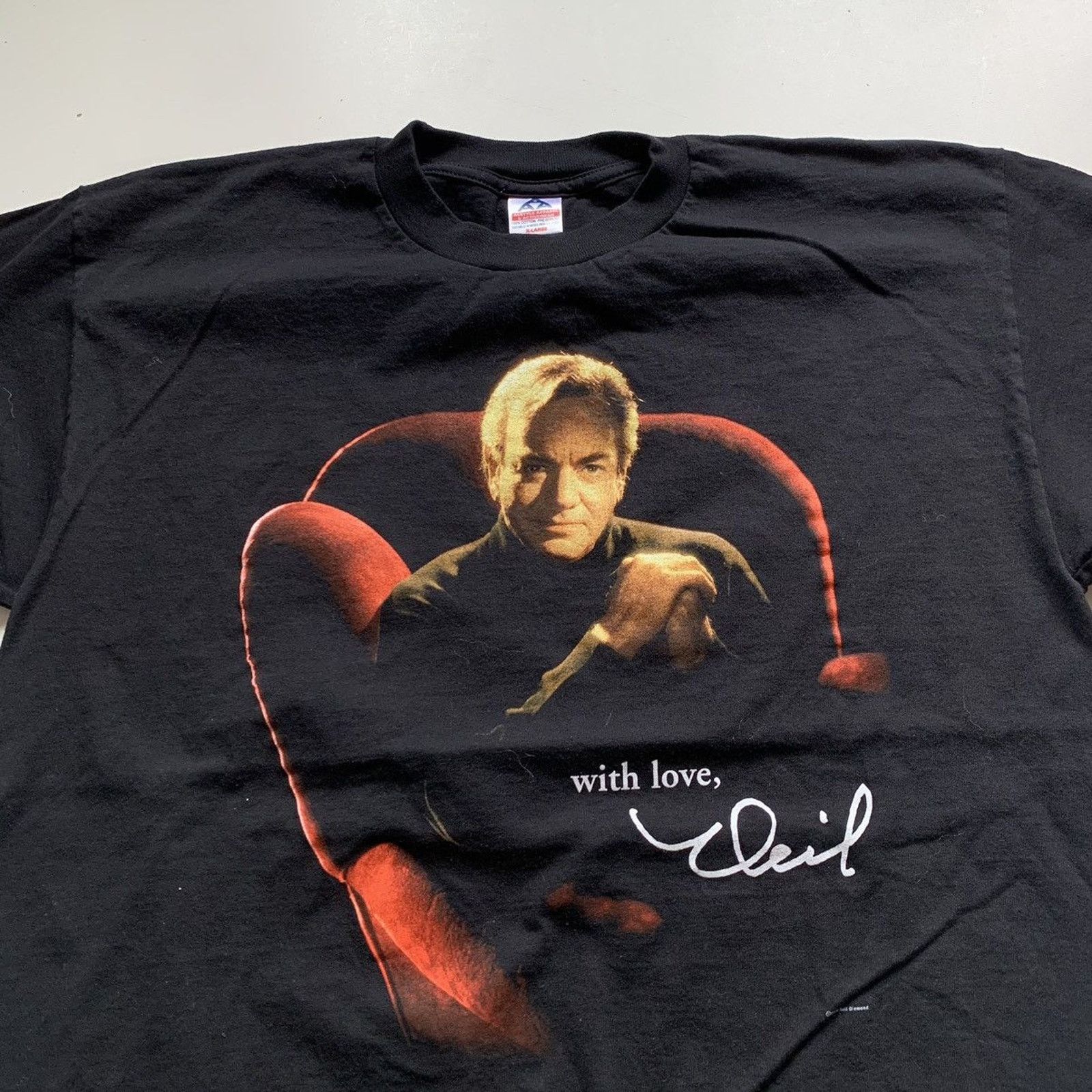 Band Tees Vintage 90s Neil Diamond World Tour T Shirt XL Band Tee Rare Size US XL / EU 56 / 4 - 2 Thumbnail