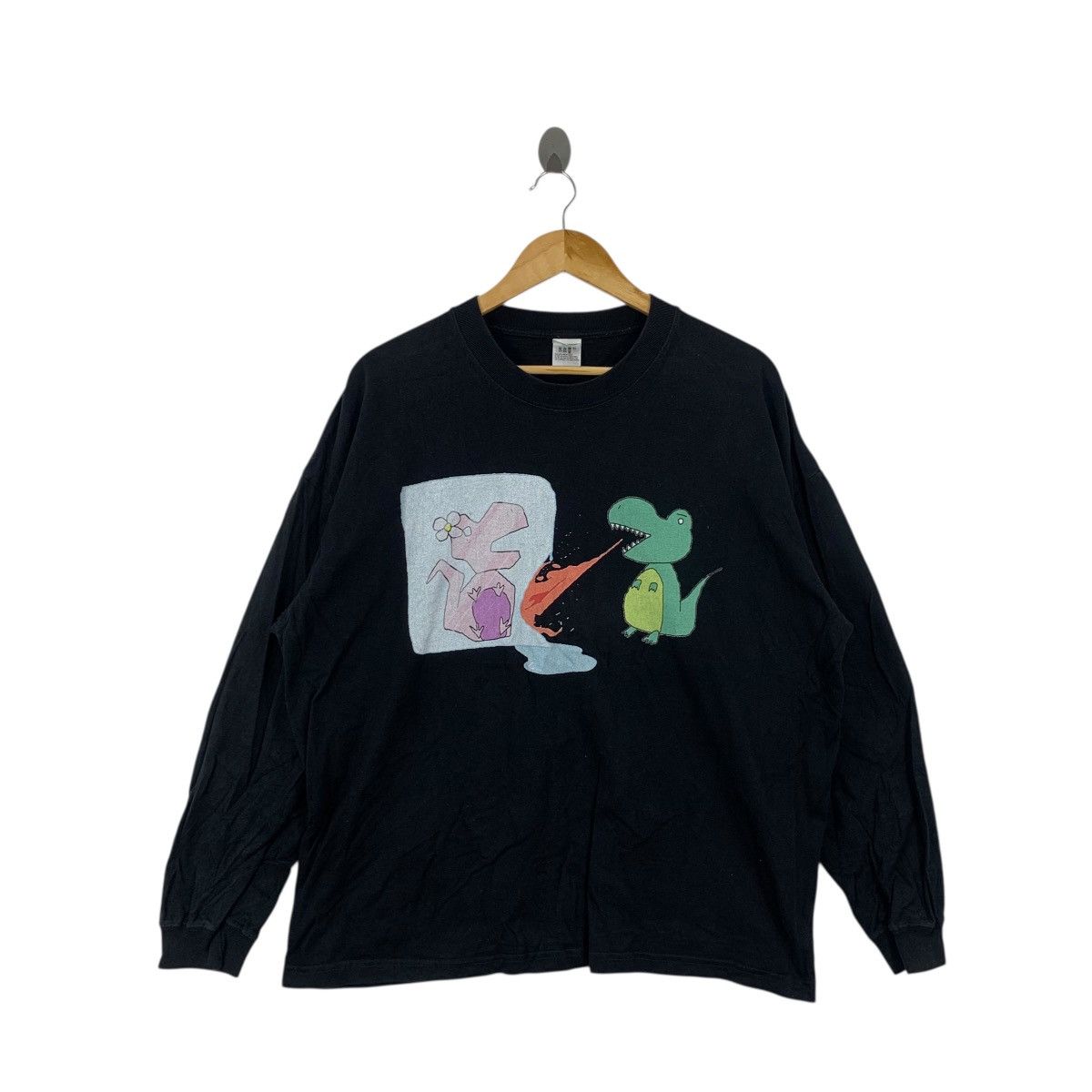 Other DINOSAUR T-REX Cartoon Funny Save My Love Tee Shirt Top Size L / US 10 / IT 46 - 1 Thumbnail
