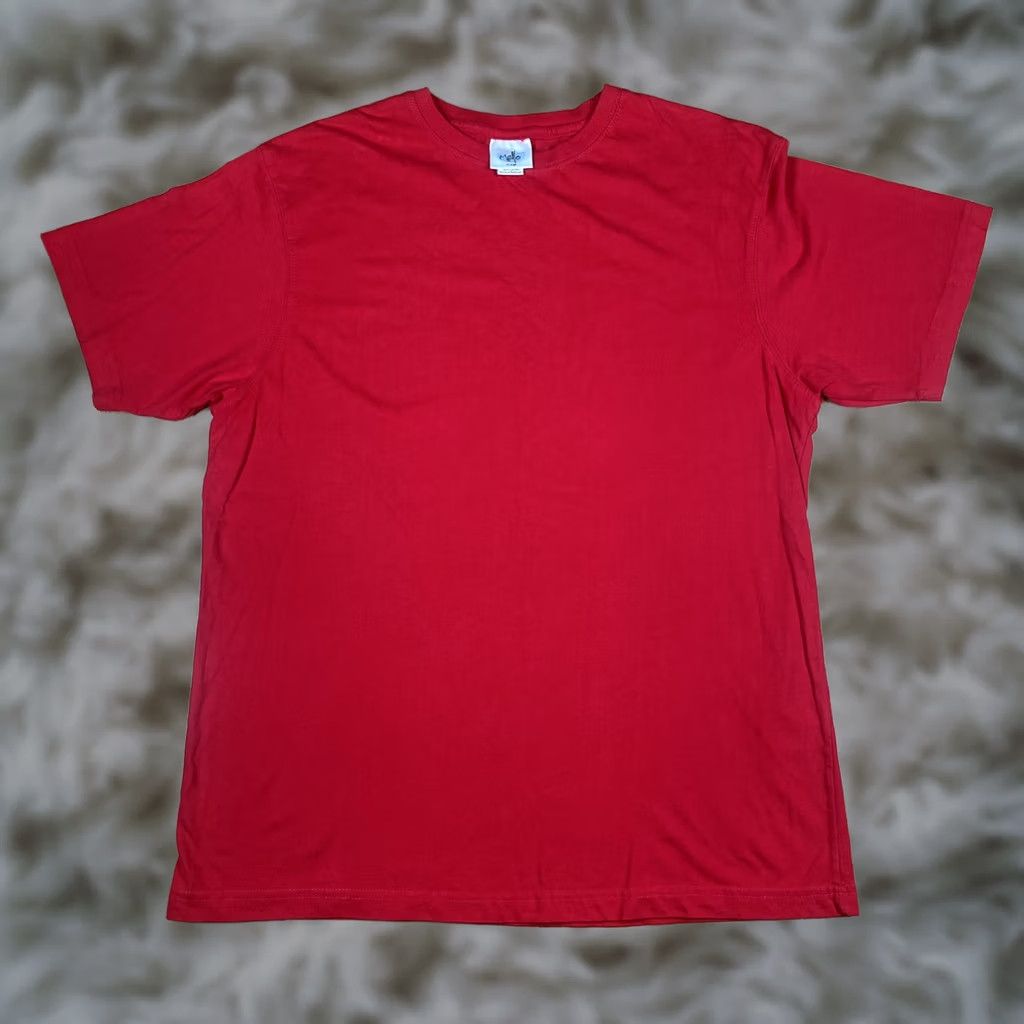 Vintage Mello Shirt Mens XL Red Blank Short Sleeve Crew Neck Cotton Size US XL / EU 56 / 4 - 1 Thumbnail