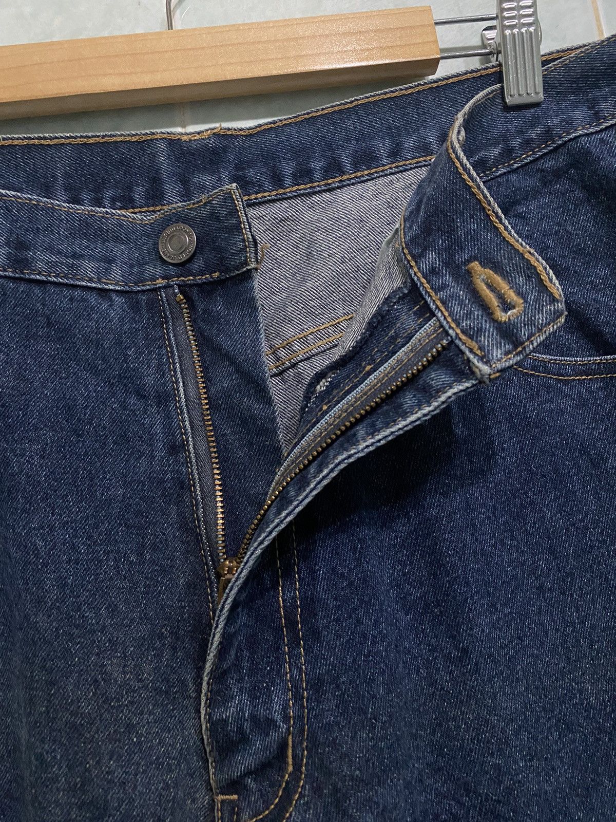 Japanese Brand Machope Blue Denim Baggy Jeans 36x33 Size US 36 / EU 52 - 8 Thumbnail