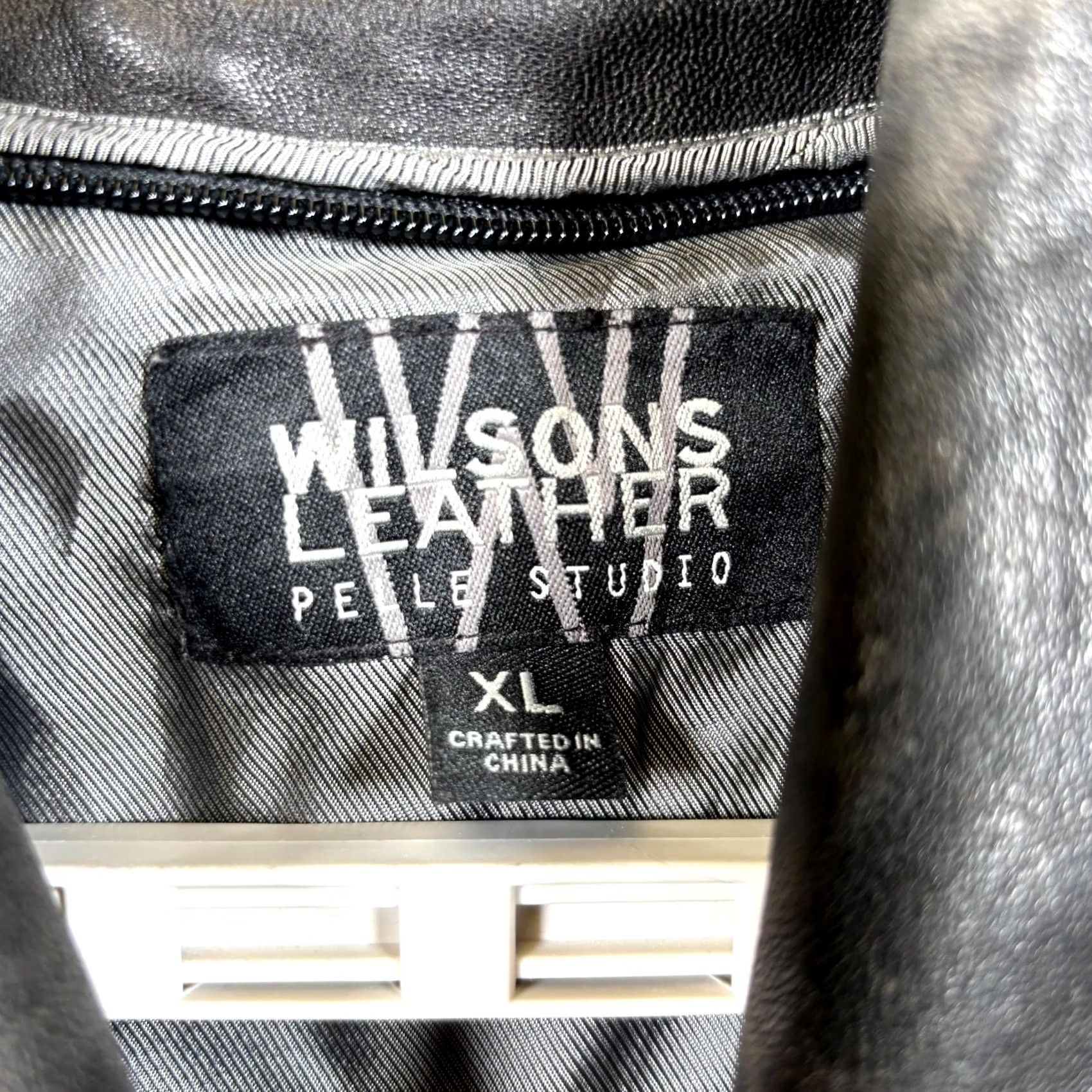 Vintage Wilsons Leather Jacket Mens XL Black Lined Full Zip Grunge Punk Motorcycle Biker Size US XL / EU 56 / 4 - 2 Thumbnail