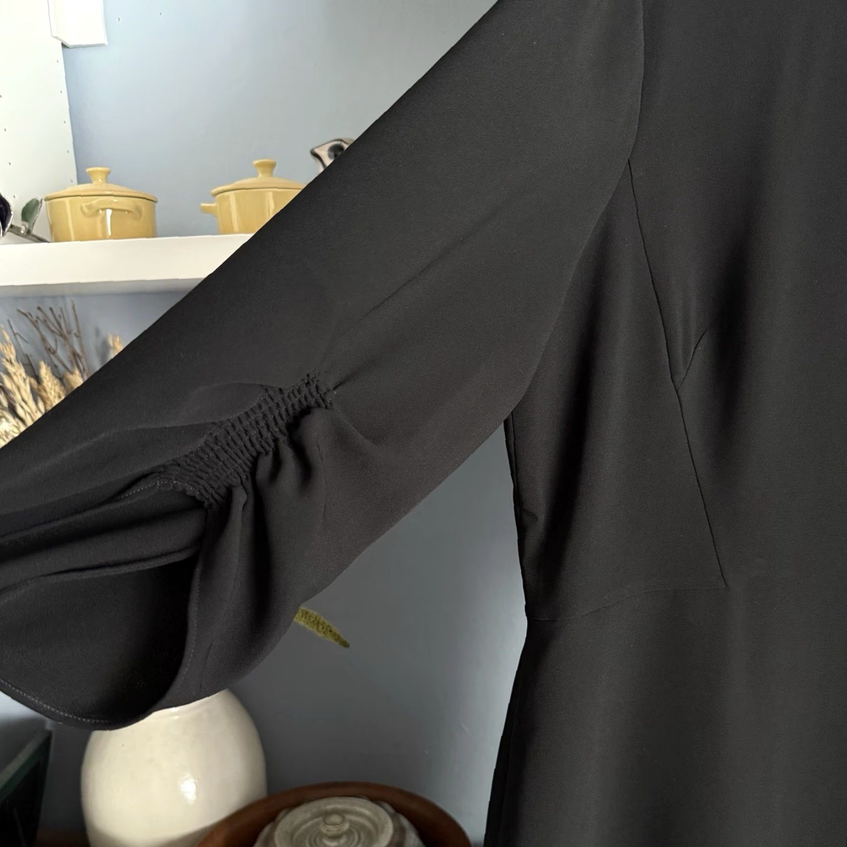 Vintage Lafayette 148 New York Wynona Finesse Crepe Shift Dress Black Size 18 Size XXL / US 16-18 / IT 52-54 - 4 Thumbnail