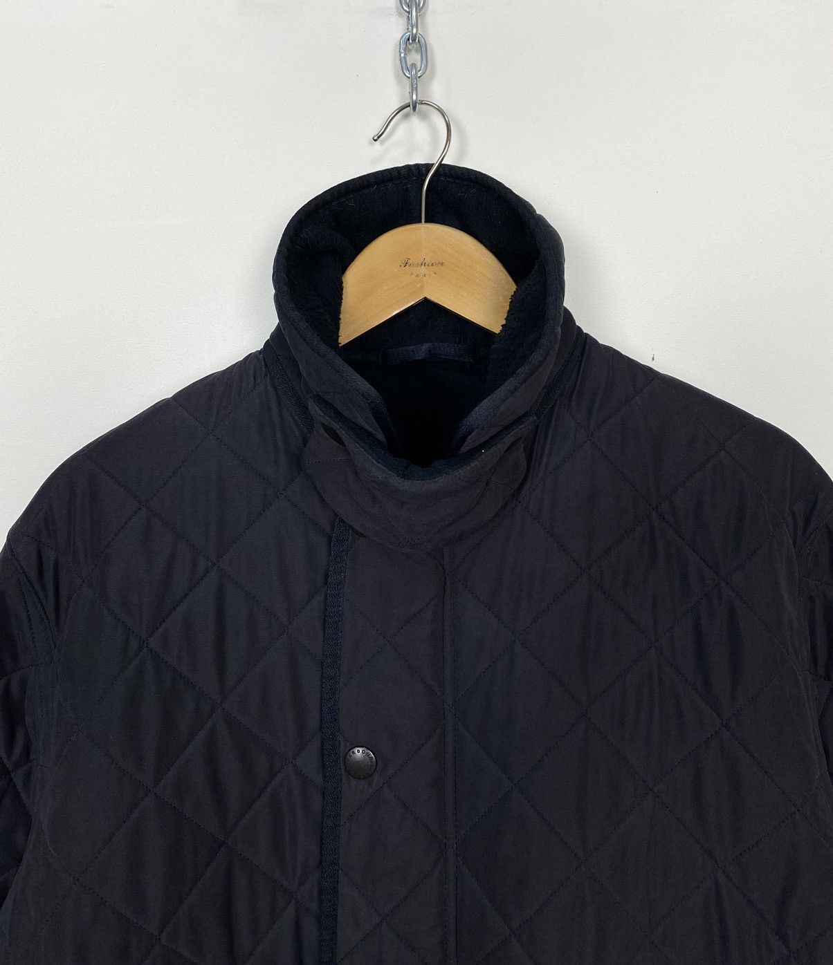 Designer Barbour Microfibre Polarquilt Jacket Navy Mens Size Medium Size US M / EU 48-50 / 2 - 2 Thumbnail