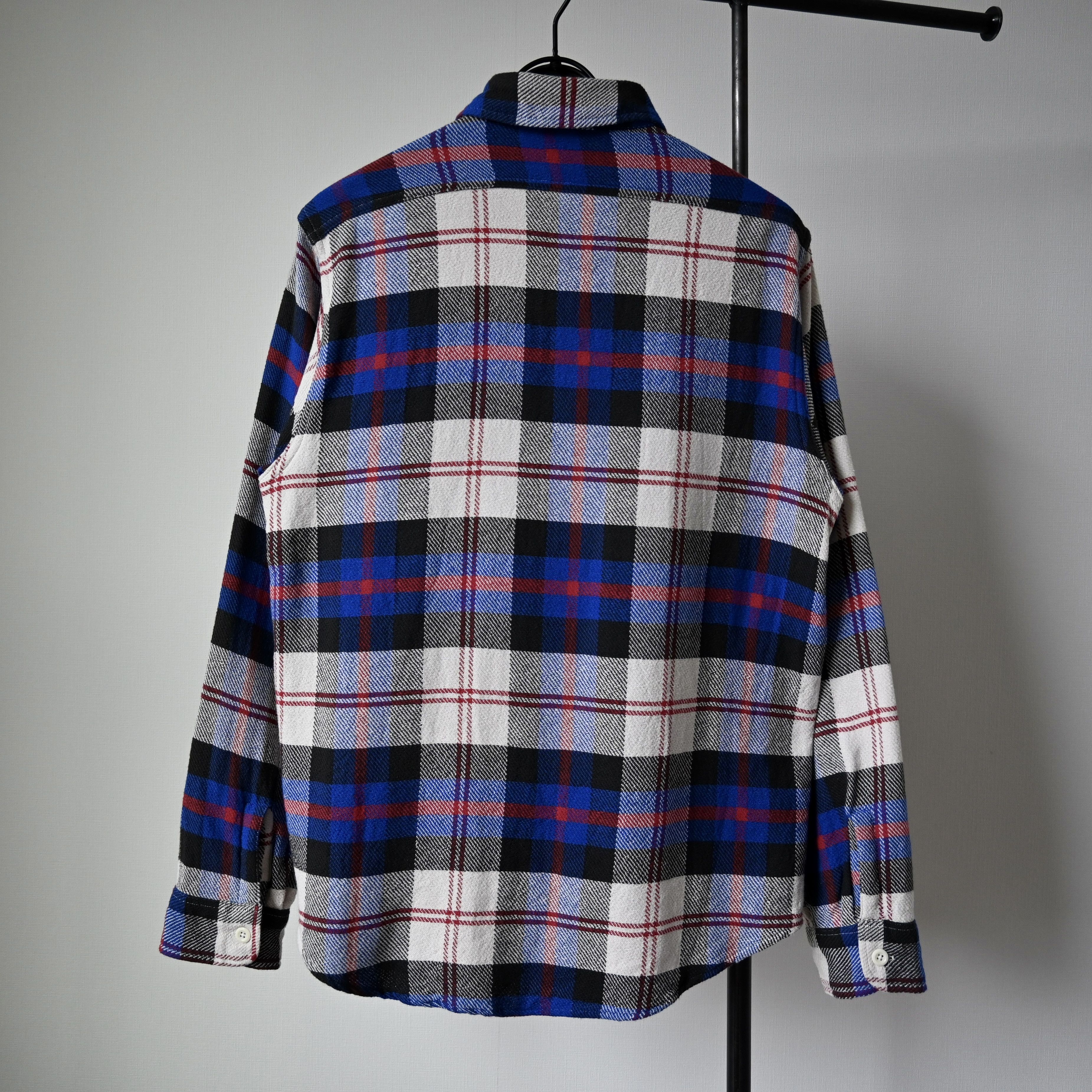 Sugar Cane Sugar Cane "Soft Twill" flannel work shirt, blue plaid, M Size US M / EU 48-50 / 2 - 2 Thumbnail