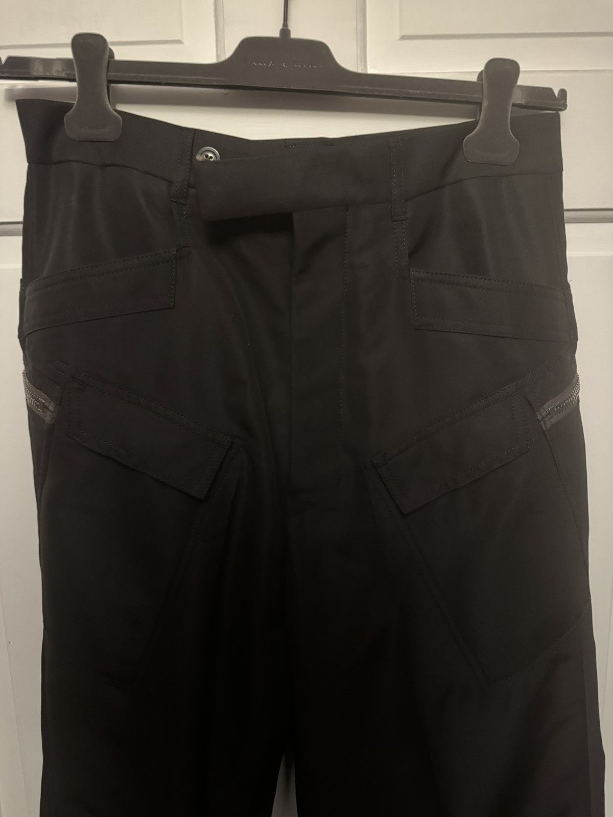 Rick Owens Rick Owens Black Tailored Flat Cargo Pants Size US 29 - 3 Thumbnail