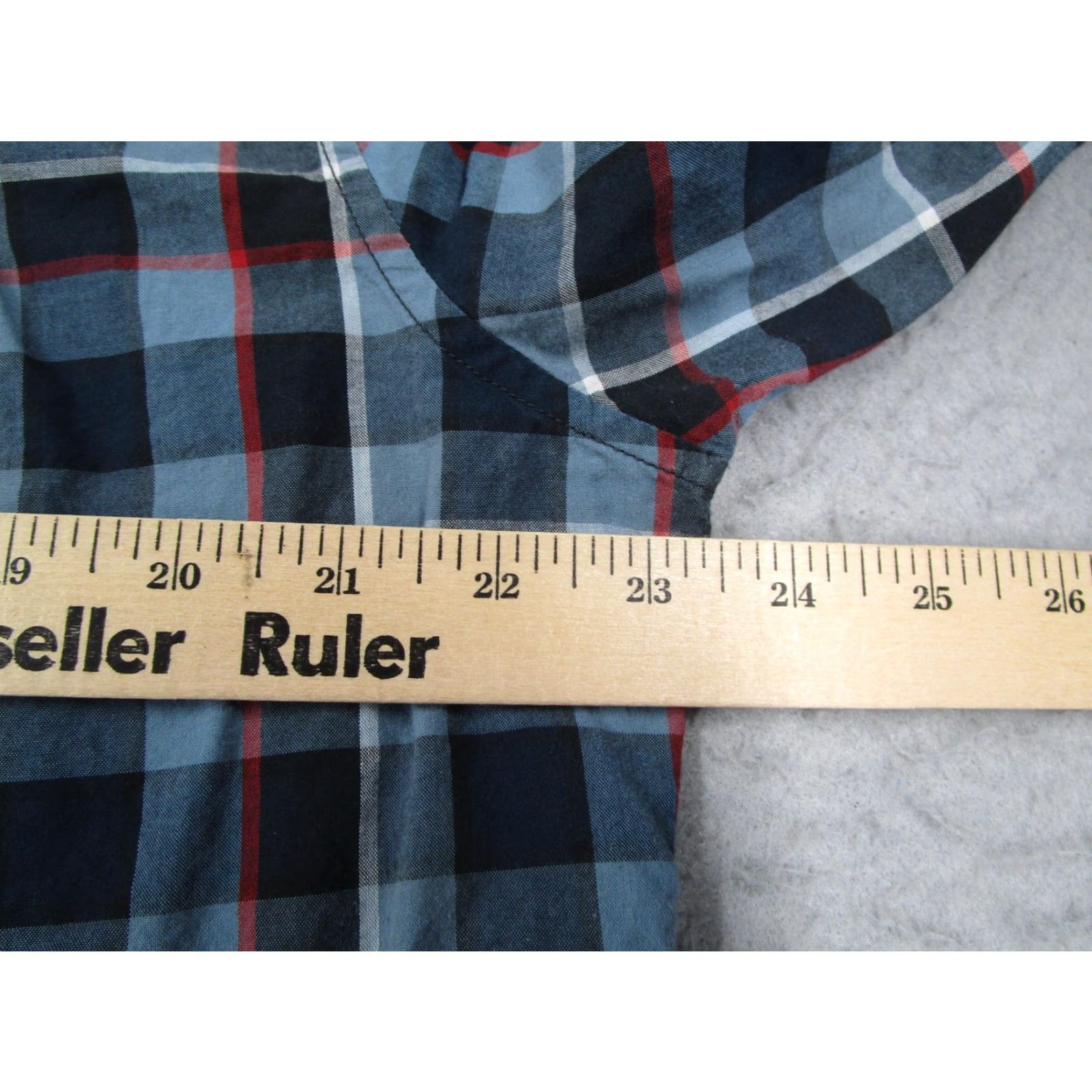 Outerknown Outerknown Shirt Mens XL Blue Plaid Organic Cotton Button Front Long Sleeve Size US XL / EU 56 / 4 - 7 Thumbnail
