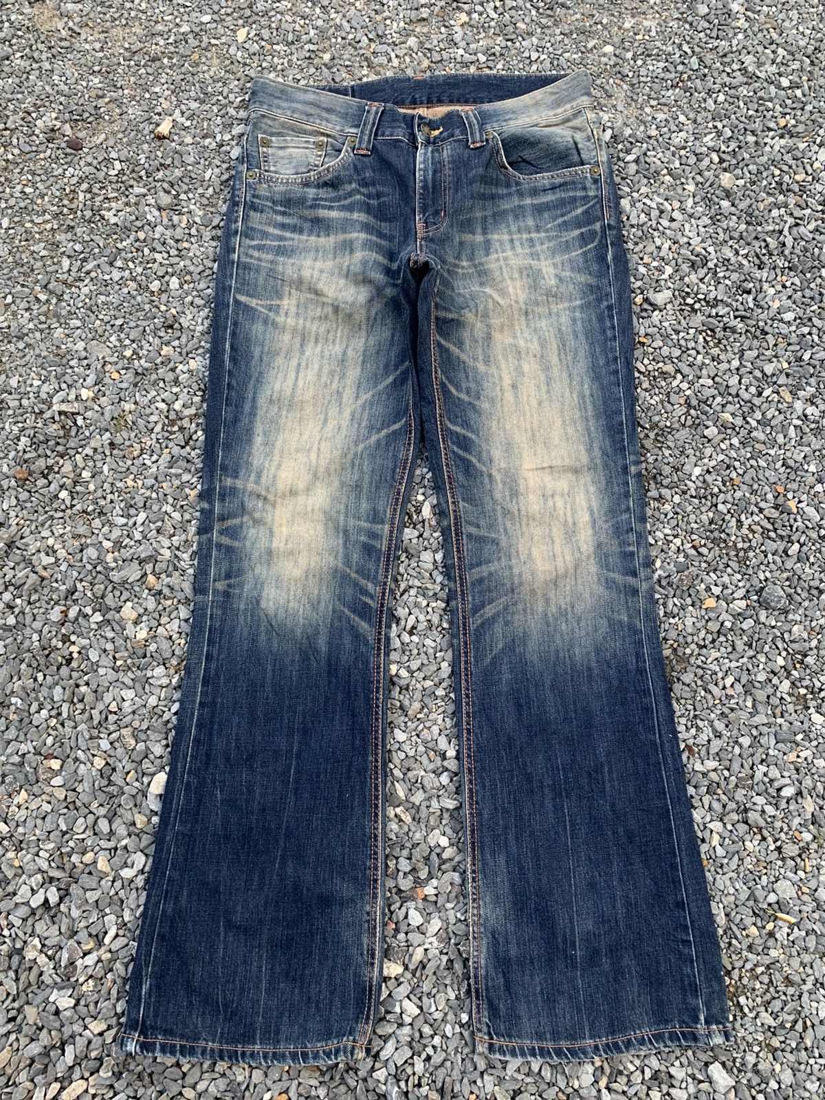 Kapital FLARE EDWIN XV CLAWNMARK NAVAJO RUSTY DISTRESSED DENIM Size US 34 / EU 50 - 1 Thumbnail