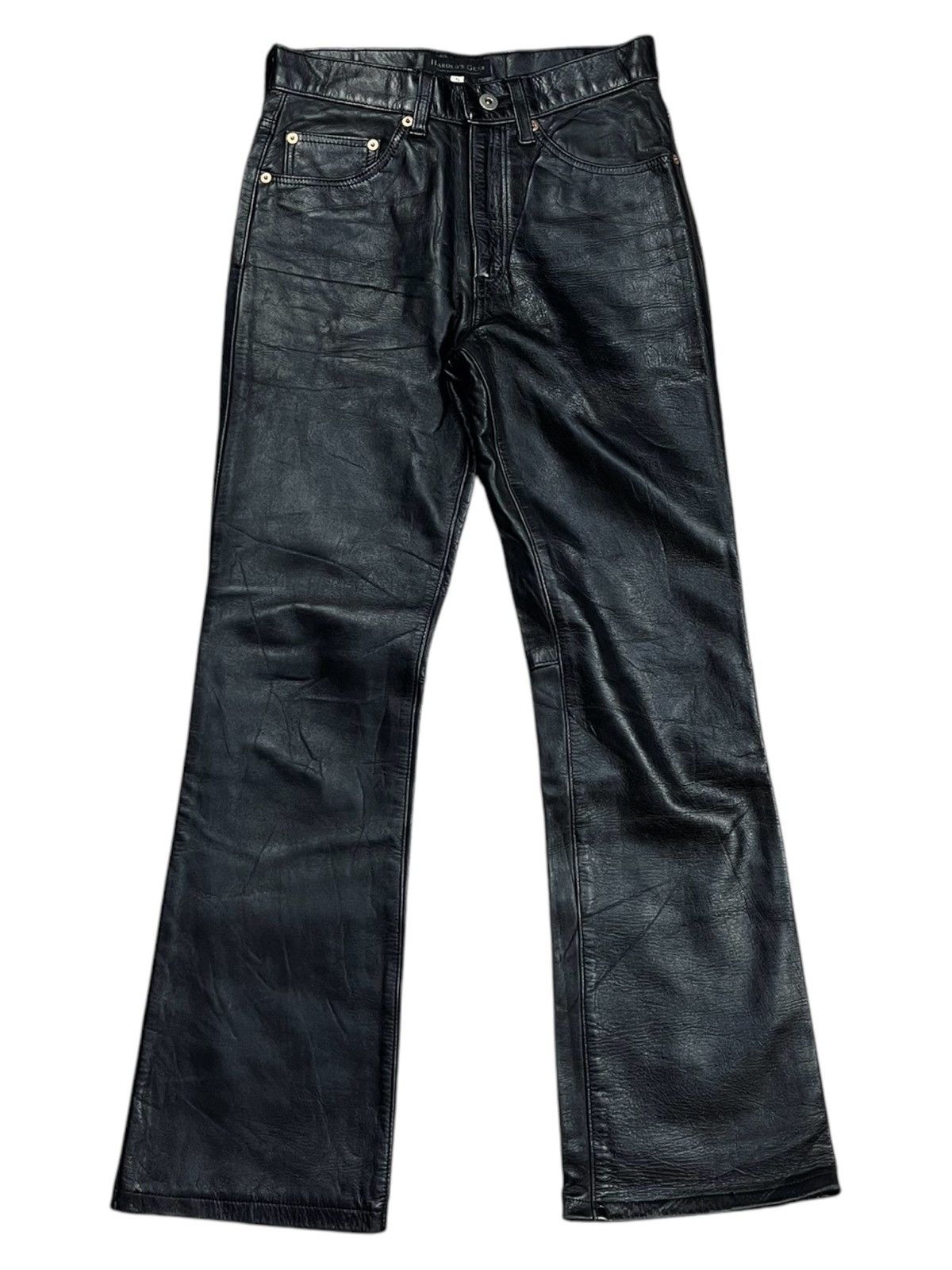 パンツ Ranger Cartel leather wide flare pants V2 black flared leather pants – ranger
