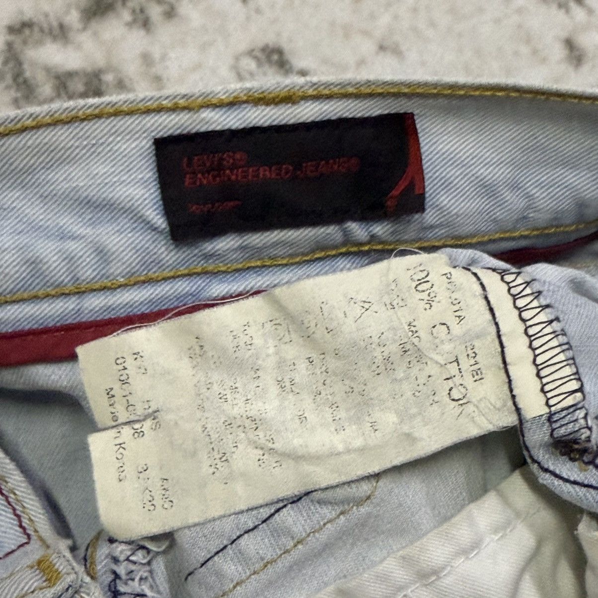 Levi's Vintage Levis enginereed Jeans Light Wash Twisted Seam Denim Size US 32 / EU 48 - 14 Thumbnail