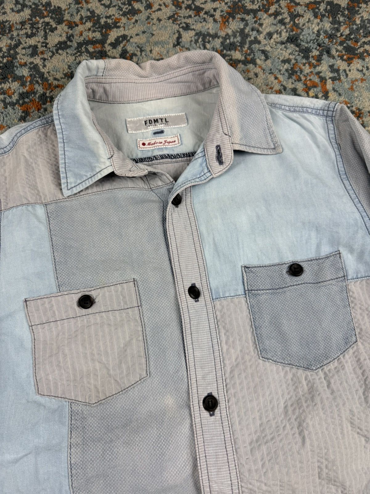 FDMTL Vintage FDMTL crazy patchwork sashiko boro style shirt Size US S / EU 44-46 / 1 - 9 Thumbnail