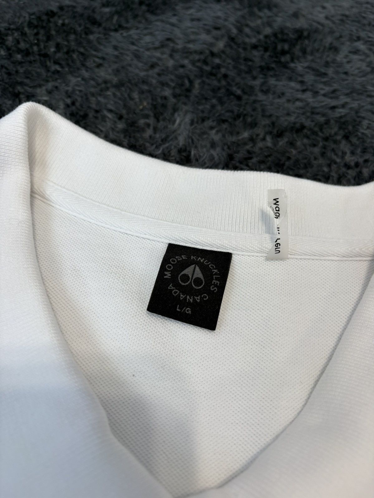 Moose Knuckles Moose Knuckles Basic White Polo Shirt Size US L / EU 52-54 / 3 - 3 Thumbnail