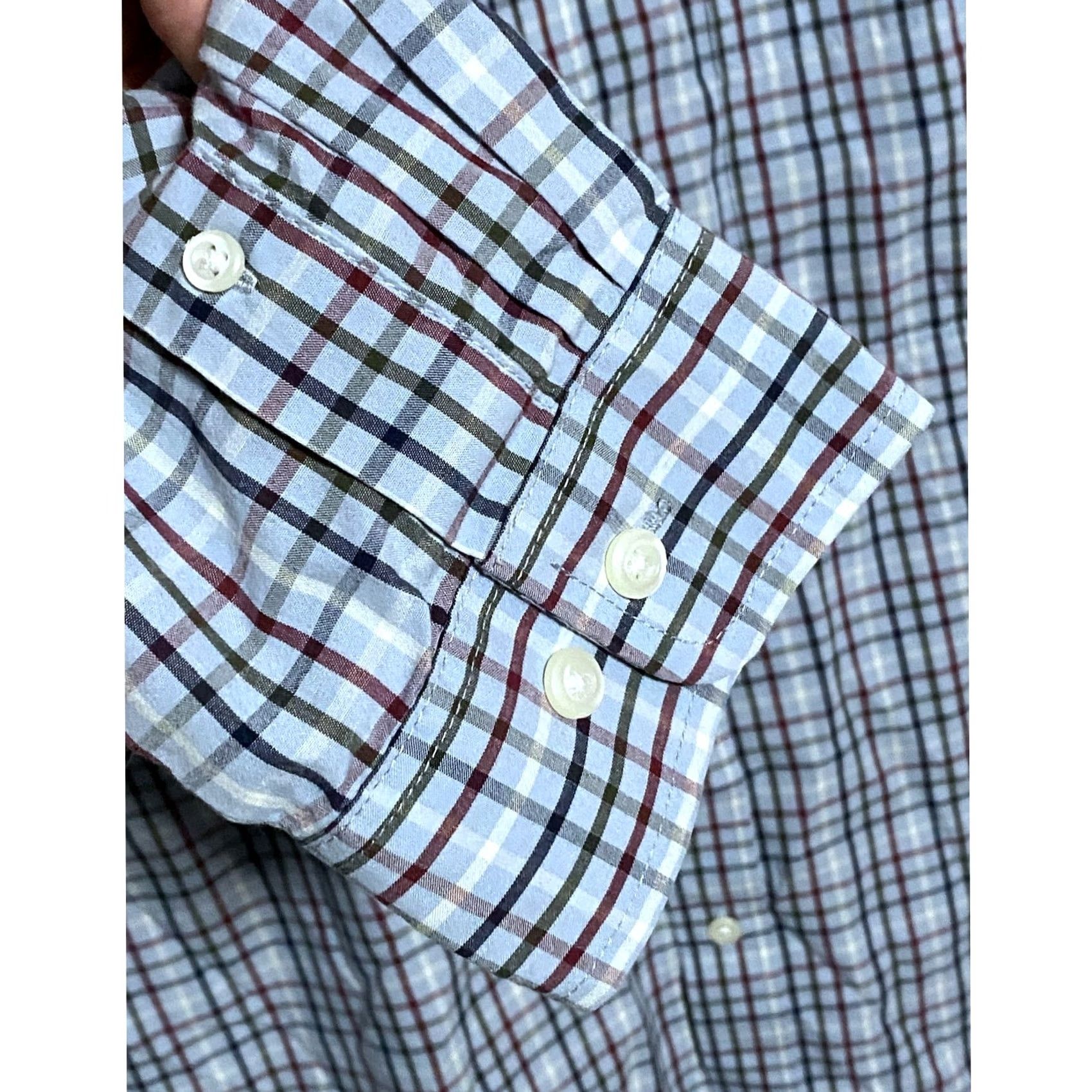 Arrow Arrow Plaid Button-Down Long Sleeve Shirt Mens L Blue Classic Preppy Business Casual Shirt Size US L / EU 52-54 / 3 - 5 Thumbnail