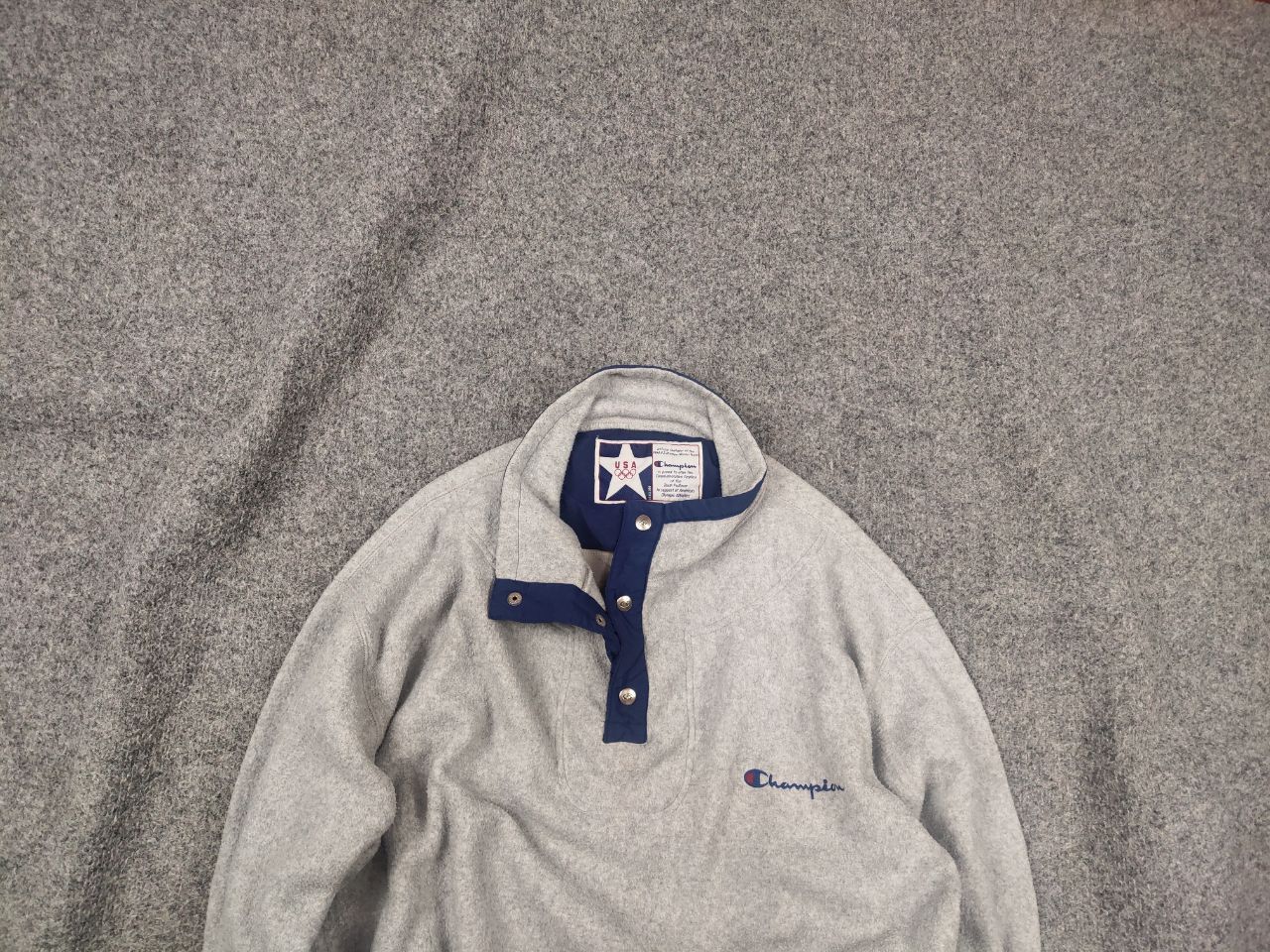Champion Vintage 94's Champion Olympic USA logo Pullover Gray Fleece Size US XL / EU 56 / 4 - 1 Thumbnail