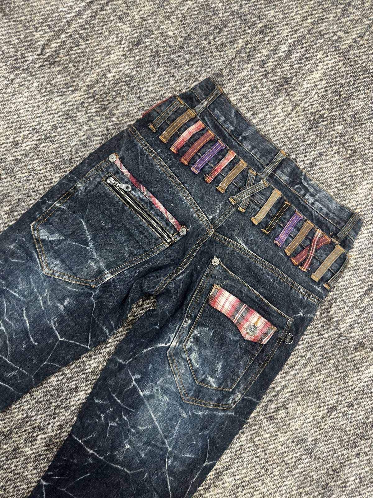 If Six Was Nine × Japanese Brand × Le Grande Bleu (L.G.B.) Vintage Y2k Nylaus Clawmark Faded Jeans Undercover Style Size US 29 - 9 Thumbnail