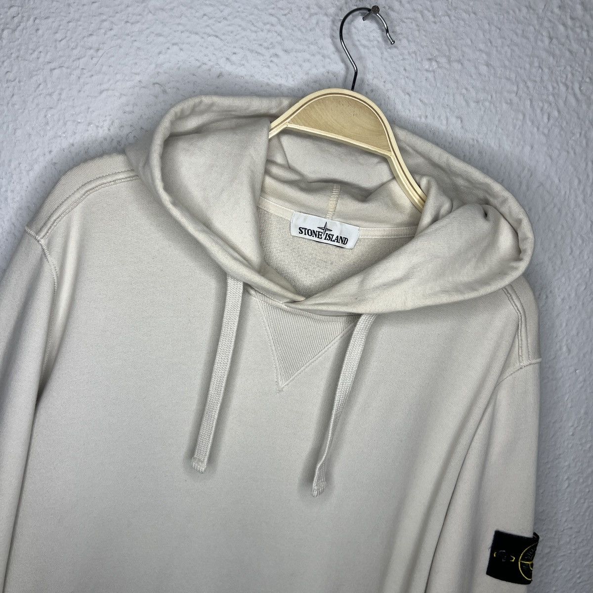 Stone Island Stone Island Hoodie Sweatshirt Hooded Beige Badge Logo Size US XL / EU 56 / 4 - 5 Thumbnail