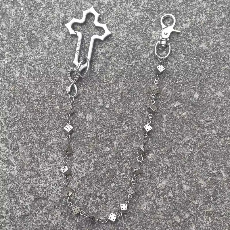 Jewelry Cross Dice Wallet Chain Size ONE SIZE - 3 Thumbnail