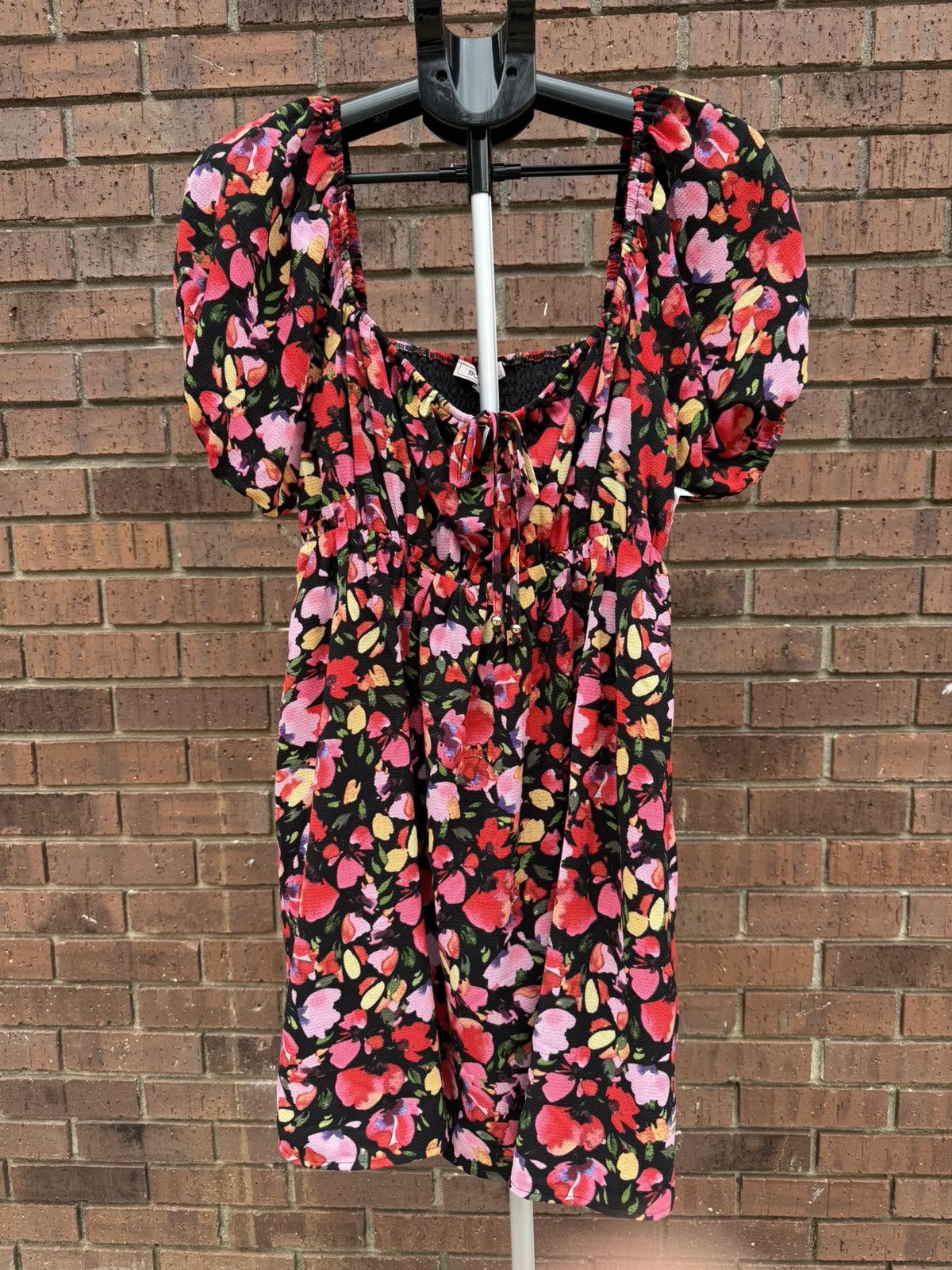 BCBGeneration BCBGeneration Floral Wildflower Puff Sleeve Babydoll Dress Size M / US 6-8 / IT 42-44 - 2 Thumbnail