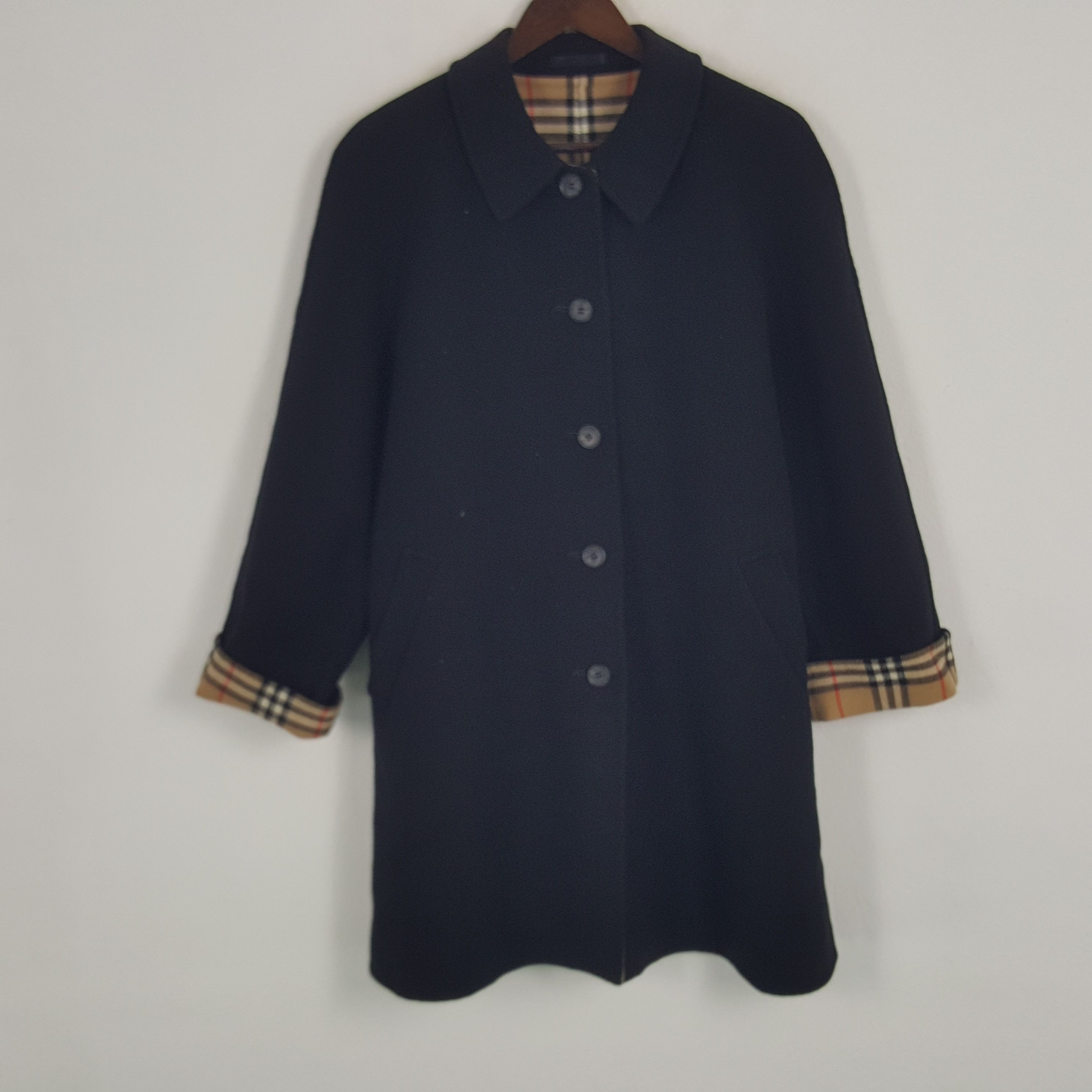 Burberry × Designer × Vintage Vintage Burberry London Custom Spell Out Wool Coat Jacket Size US M / EU 48-50 / 2 - 3 Thumbnail