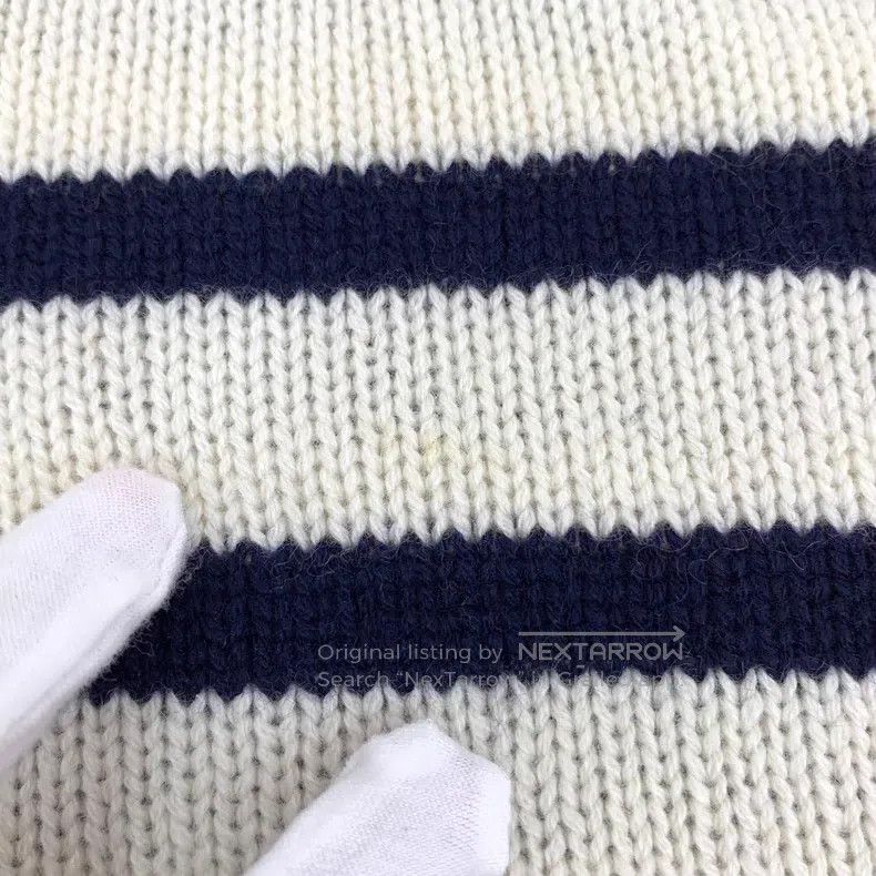 Dior Dior Colour-blocked striped letter cashmere round-neck lon Size S / US 4 / IT 40 - 9 Thumbnail