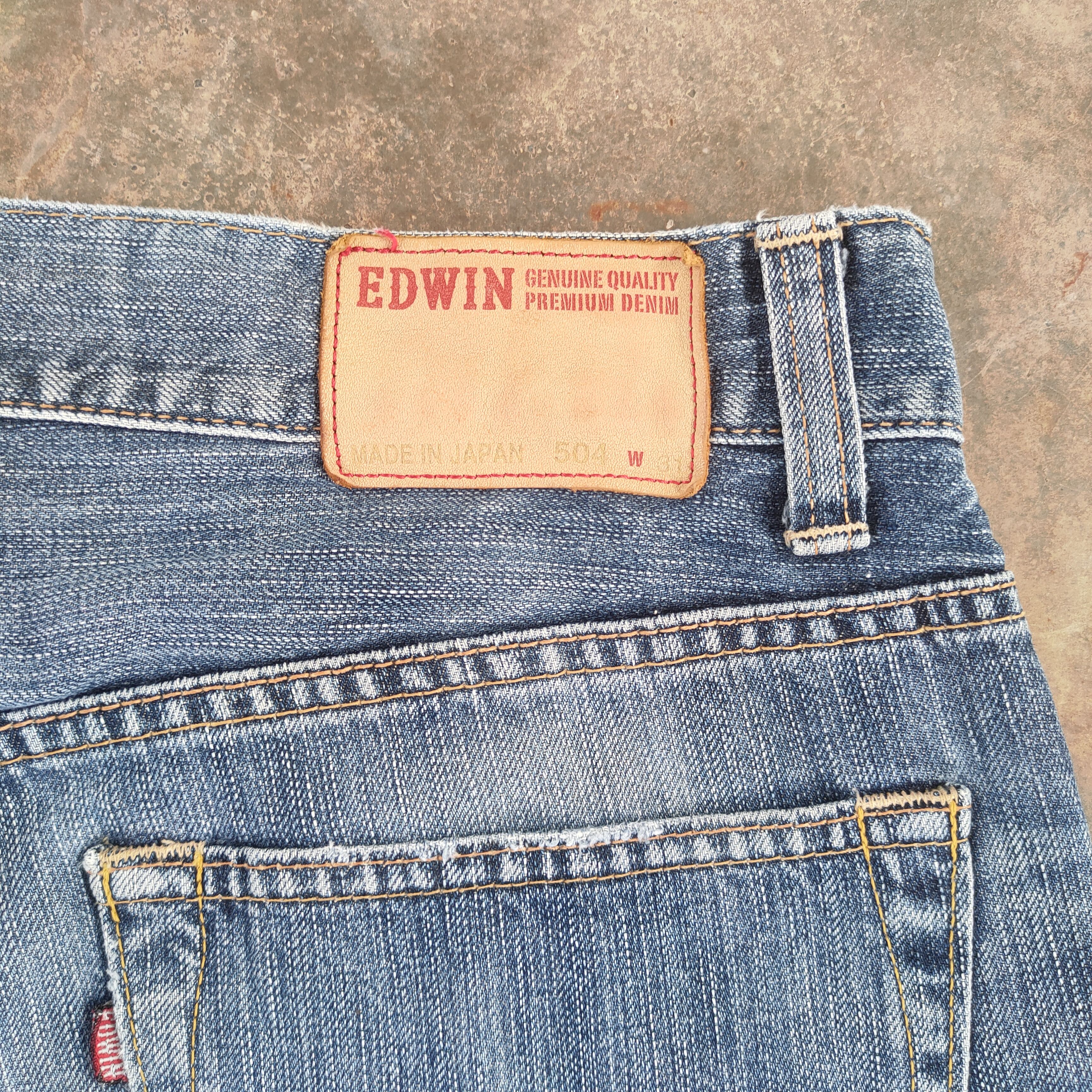 Edwin × Jean W33 VINTAGE EDWIN 504 FADED DISTRESSED JEAN PANTS Size US 33 - 10 Thumbnail